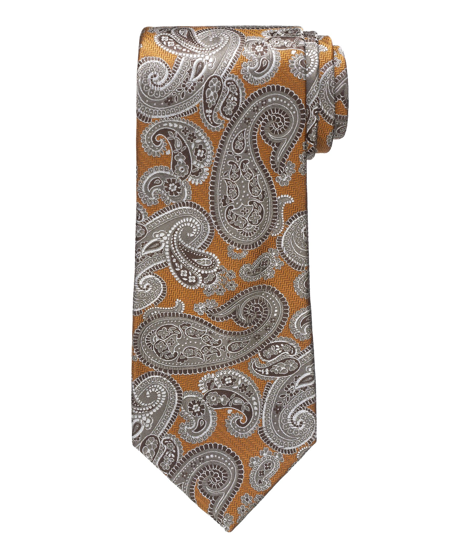 Signature Herringbone Paisley Tie