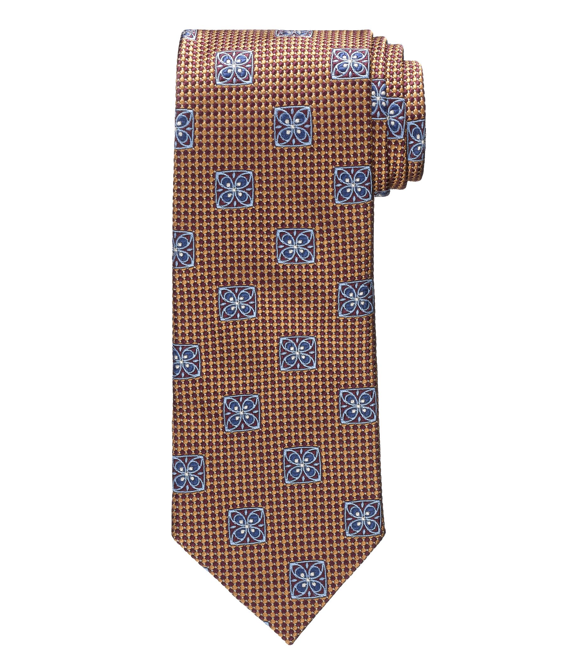 Signature Textured Medallion Tie