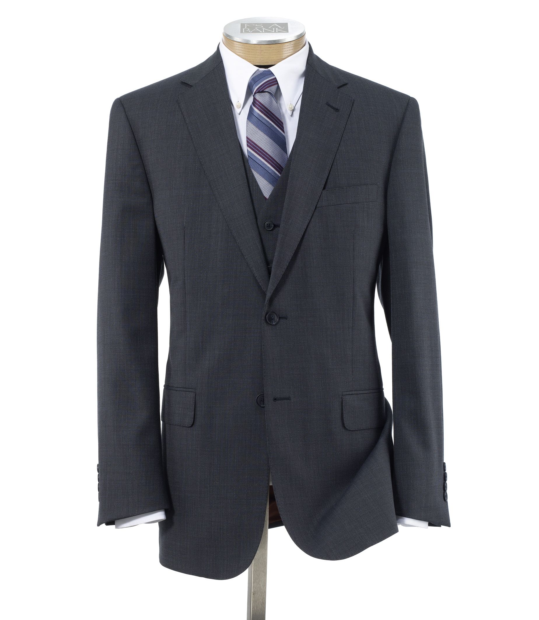 Joseph 2 Button Wool Vested Suit with Pleated Trousers