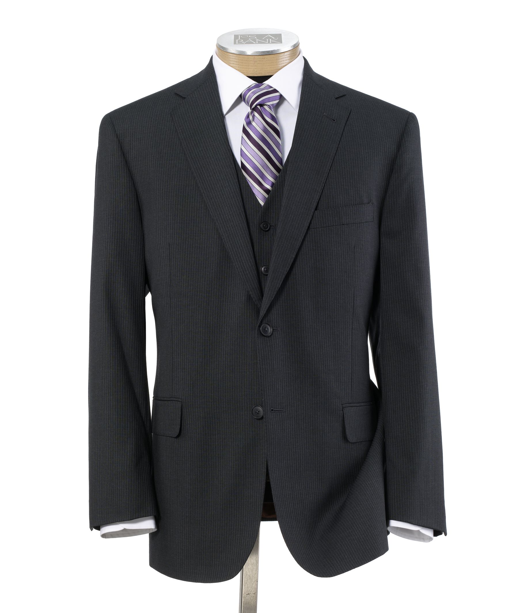 Joseph 2 Button Wool Vested Suit with Plain Front Trousers