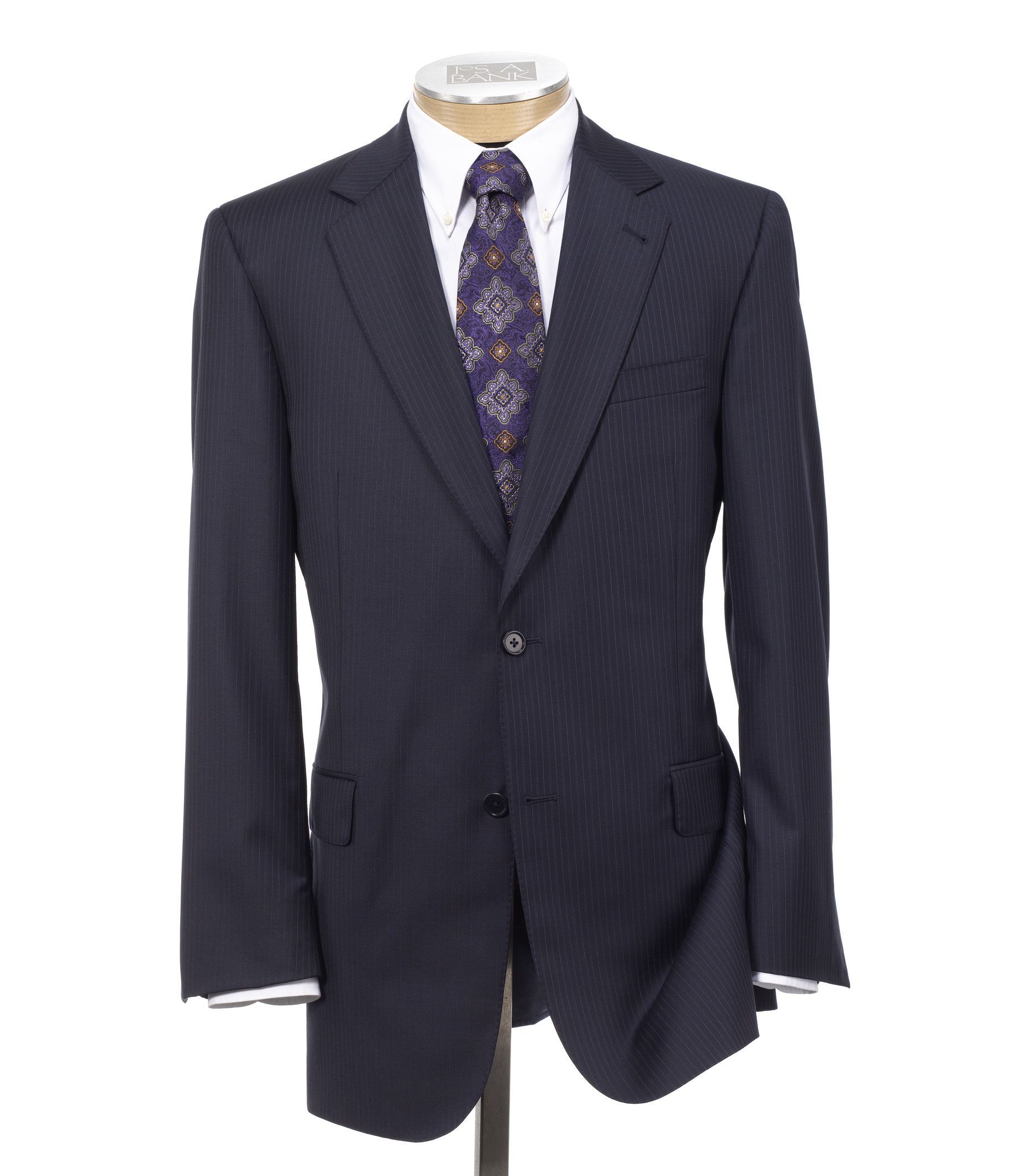 Signature Gold 2-Button Wool Suit - Sizes 44 X-Long-52