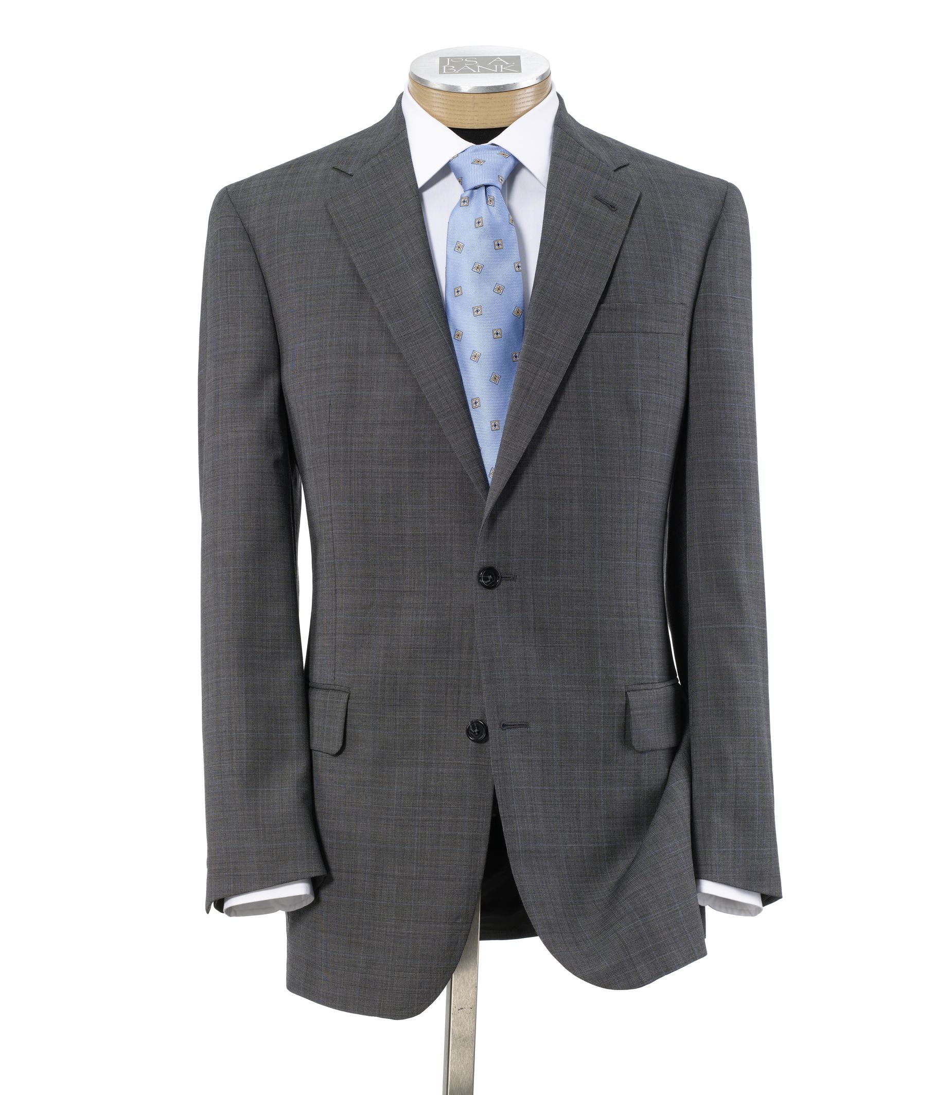 Signature 2-Button Wool Suit with Plain Front Trousers