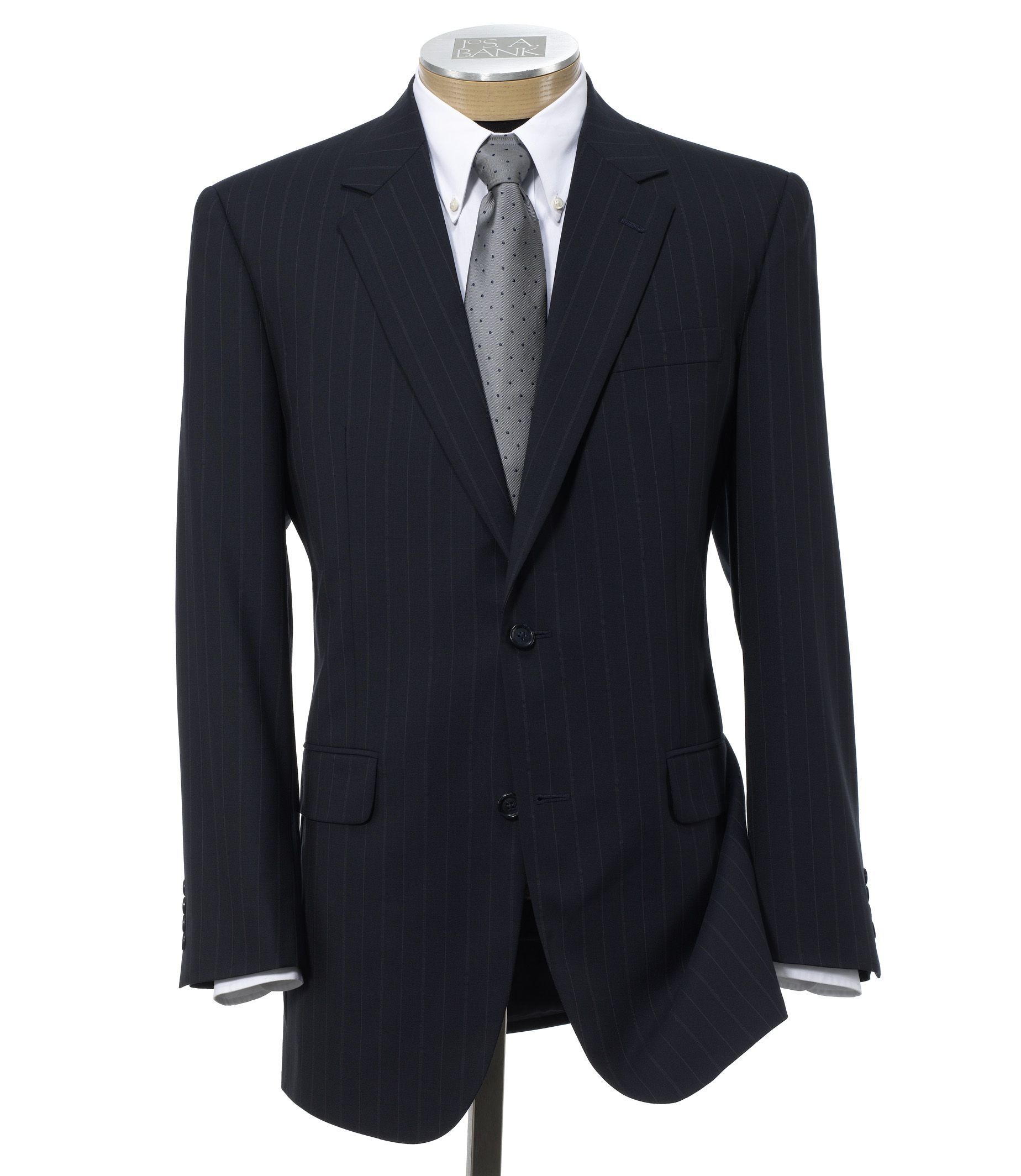Executive 2-Button Wool Suit with Pleated Trousers Big/Tall
