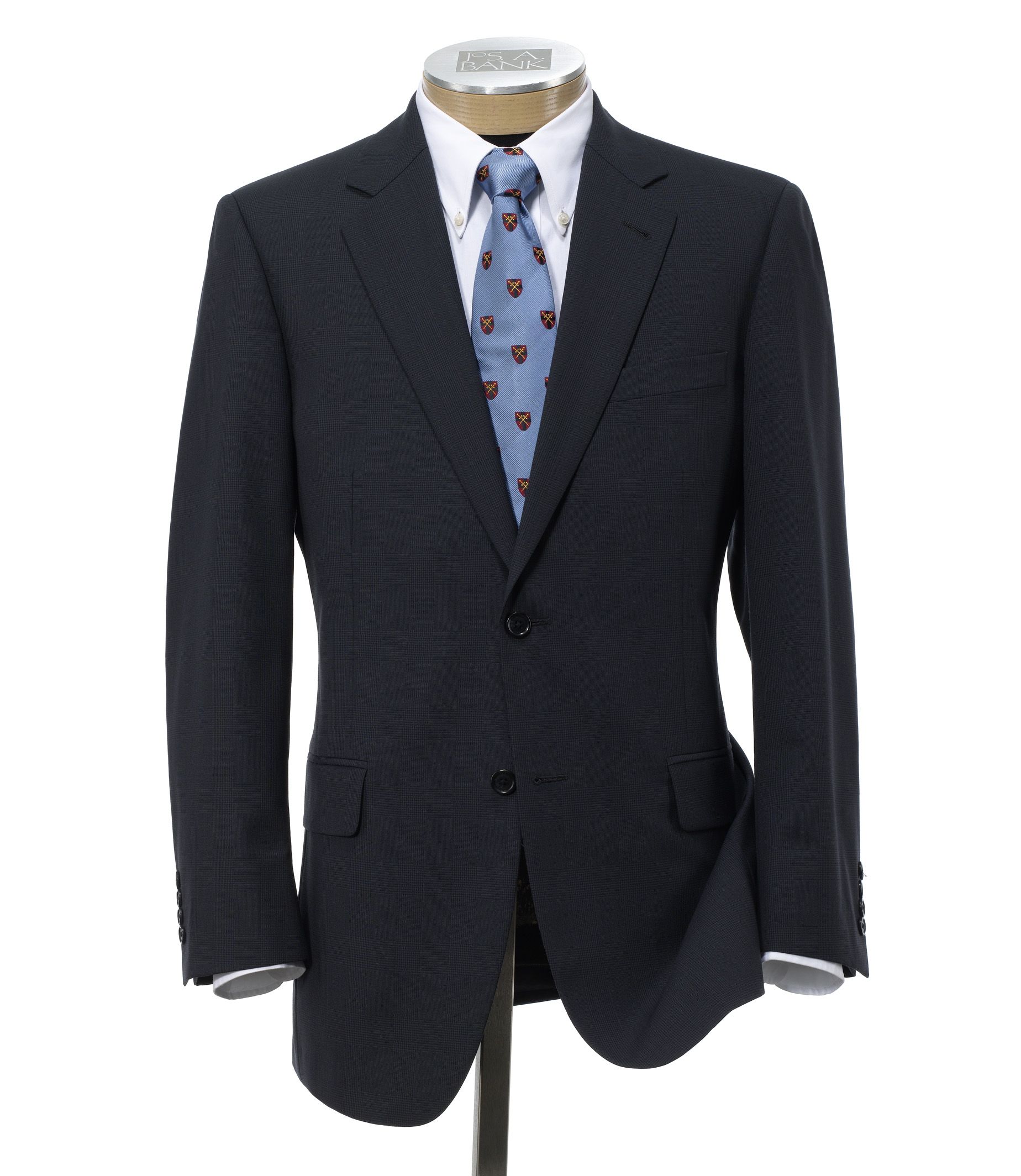 Executive 2-Button Wool Suit with Pleated Trousers