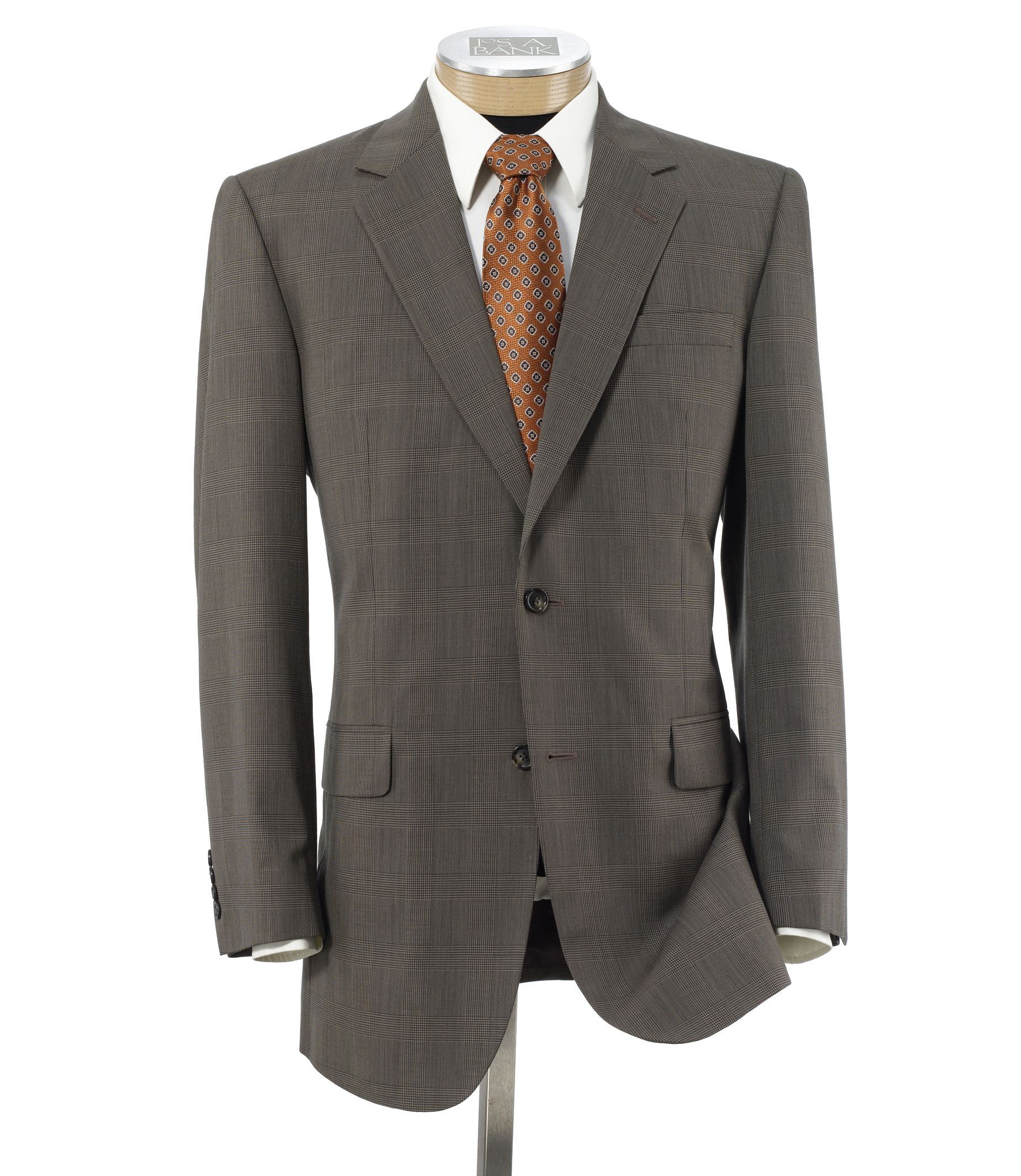 Executive 2-Button Wool Suit with Pleated Trousers