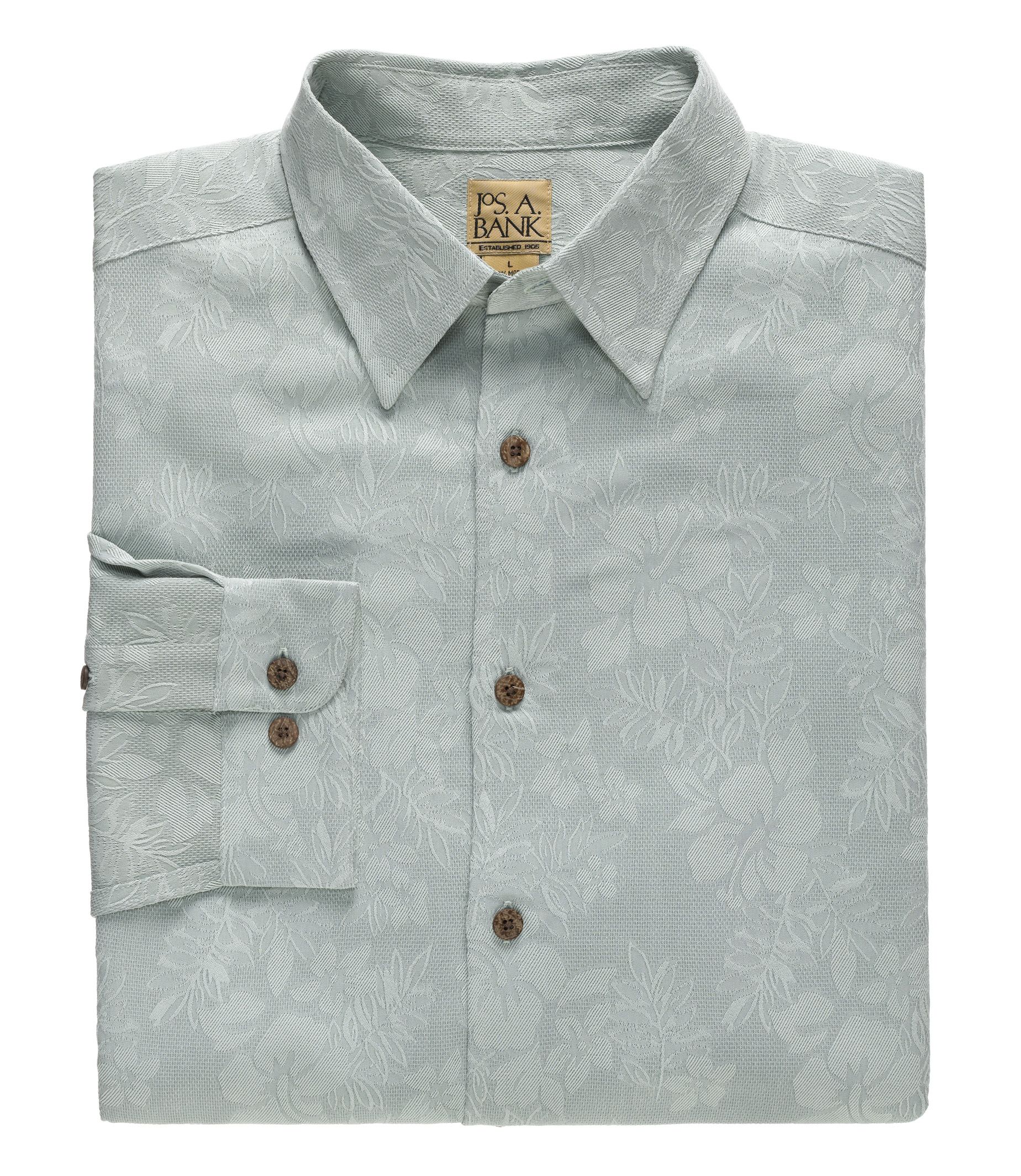 VIP Long-Sleeve Jacquard Sportshirt