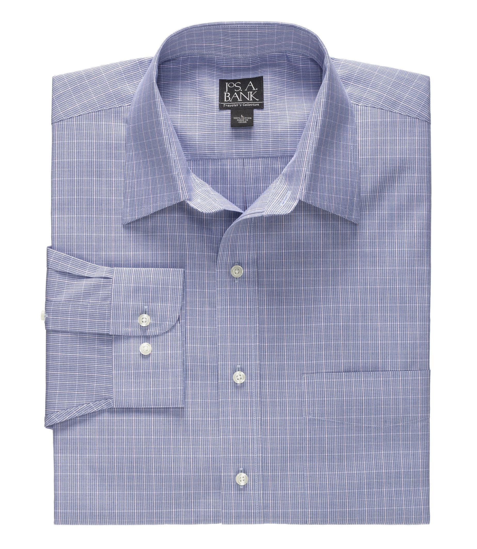 Traveler Tailored Fit Long-Sleeve Point Collar Sportshirt