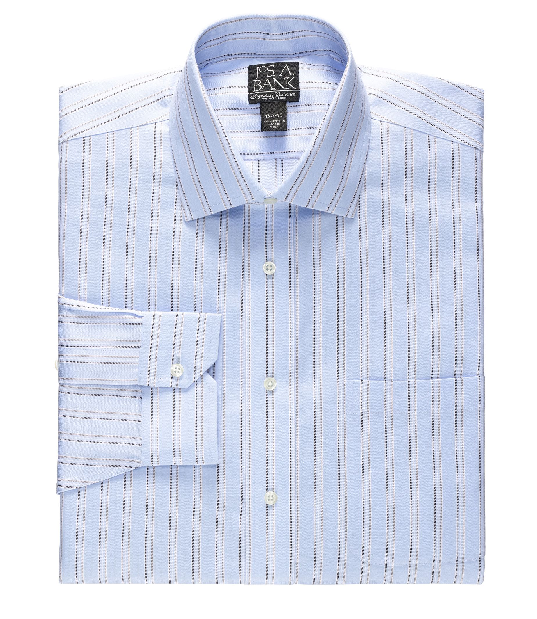 Signature Wrinkle-Free Spread Collar Dress Shirt