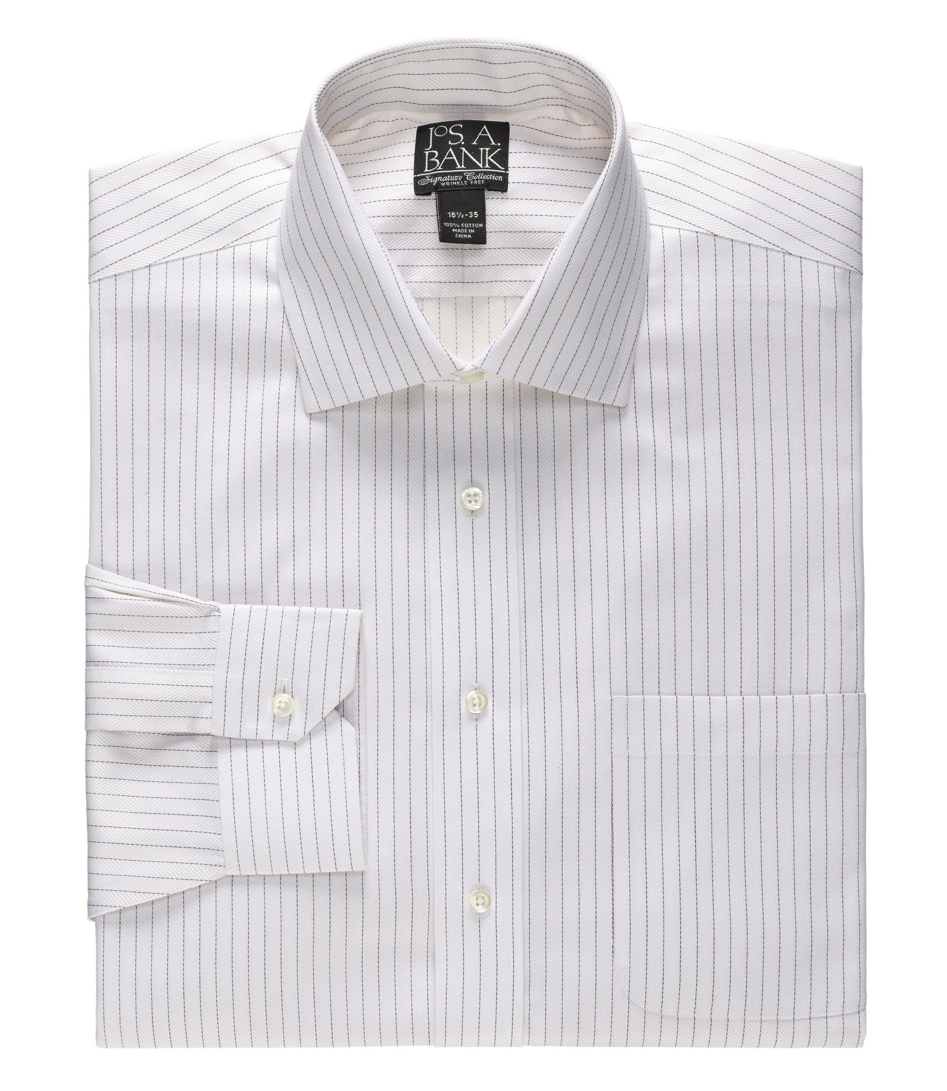 Signature Wrinkle-Free Spread Collar Dress Shirt