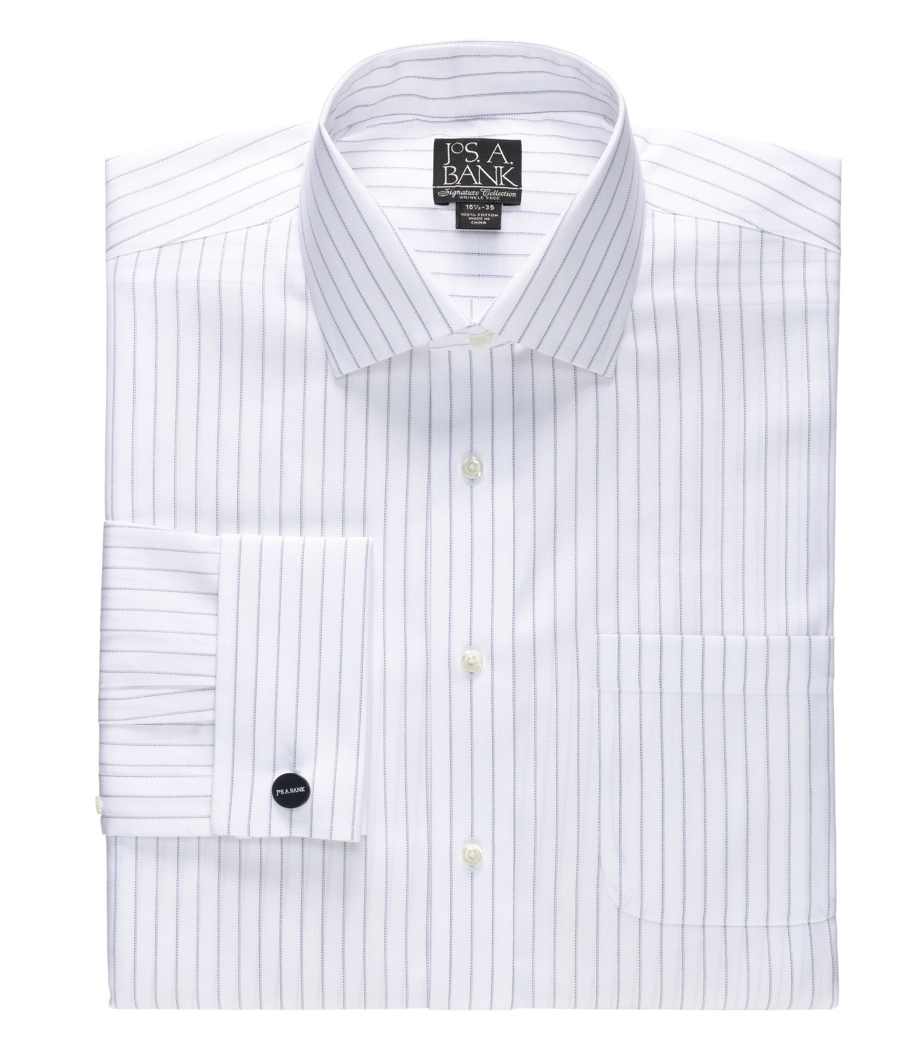 Signature White Spread Collar, French Cuff Dress Shirt