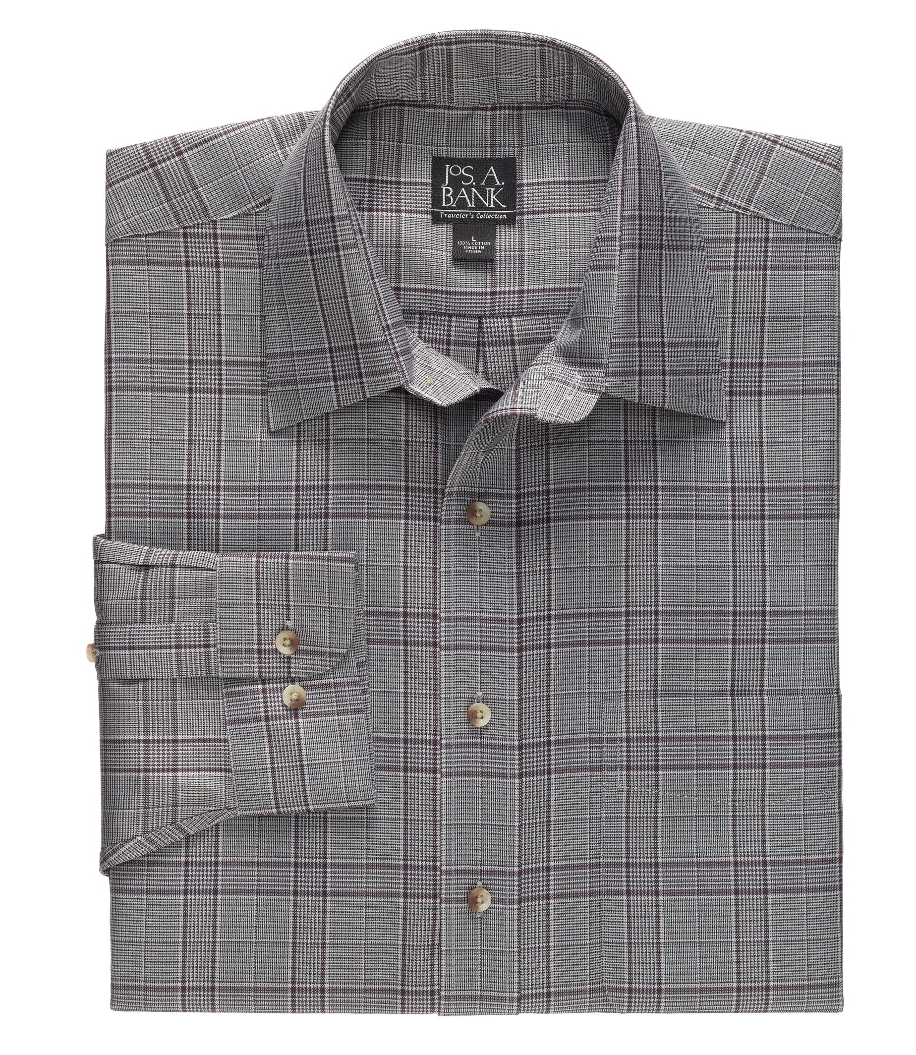 Long Sleeve Point Collar Tailored Fit Sportshirt