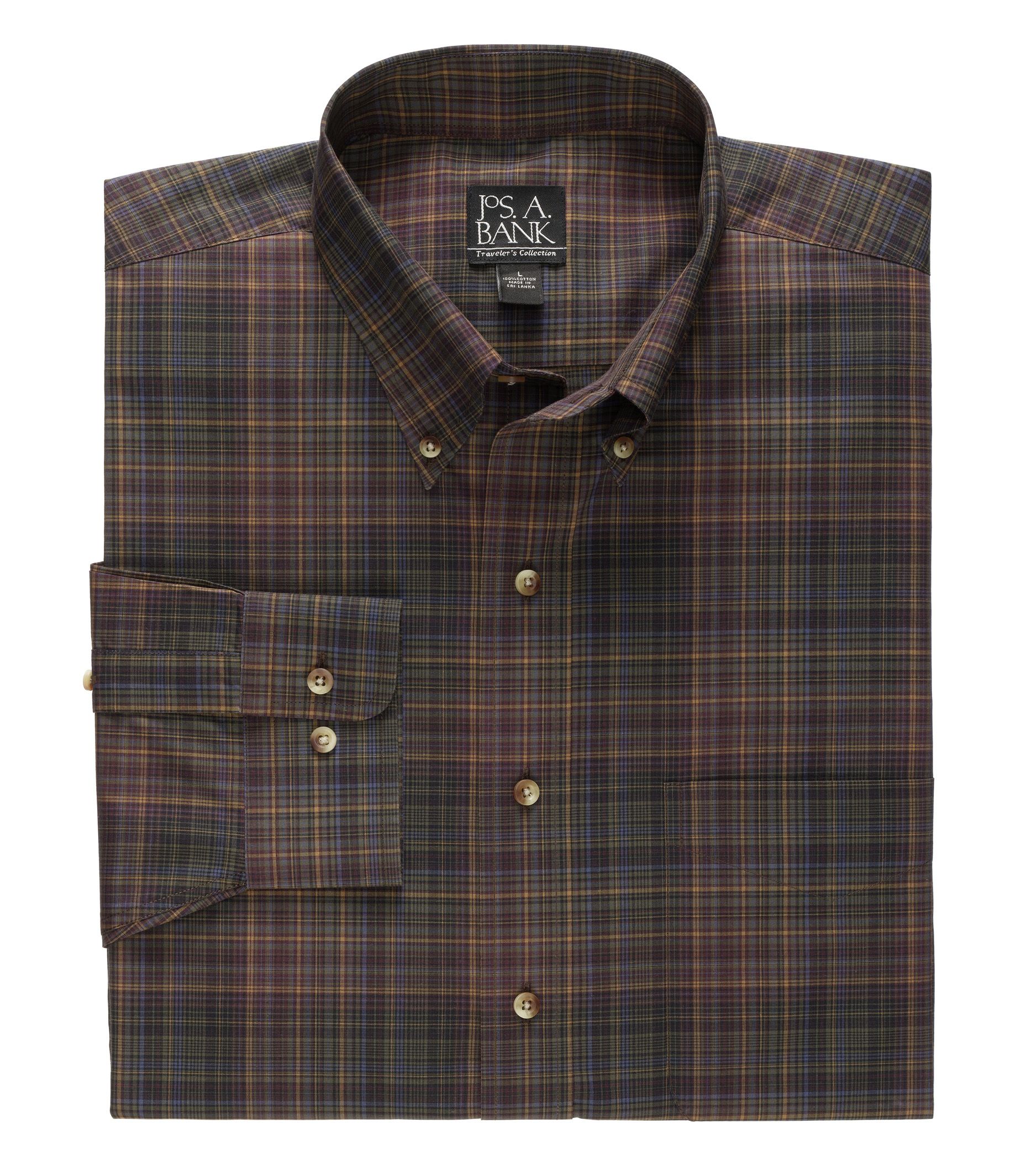 Traveler Patterned Buttondown Collar Sportshirt Big/Tall