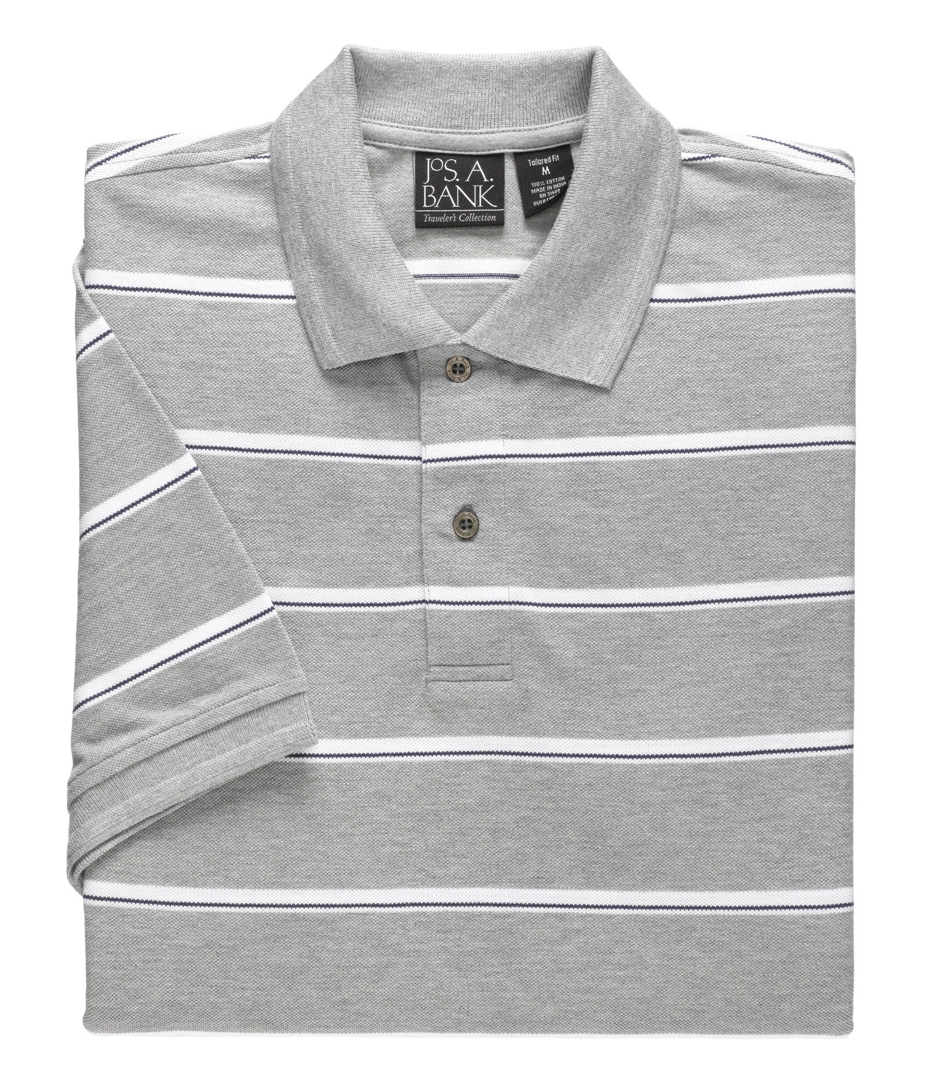 Traveler Striped Short Sleeve Polo Big/Tall