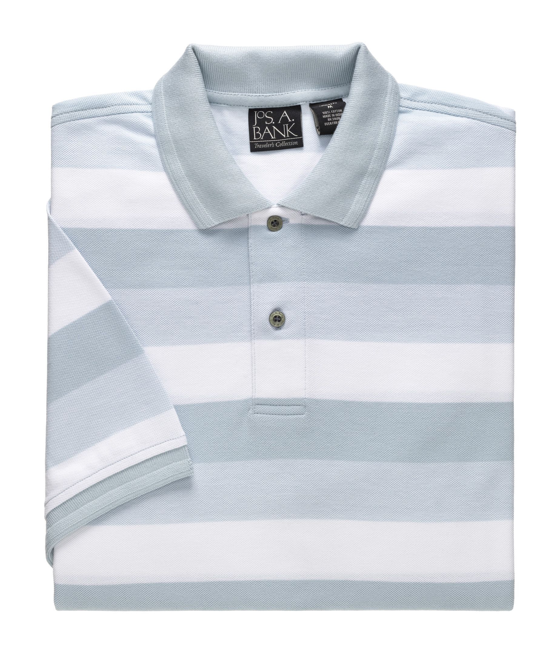 Traveler Striped Short Sleeve Polo Big/Tall