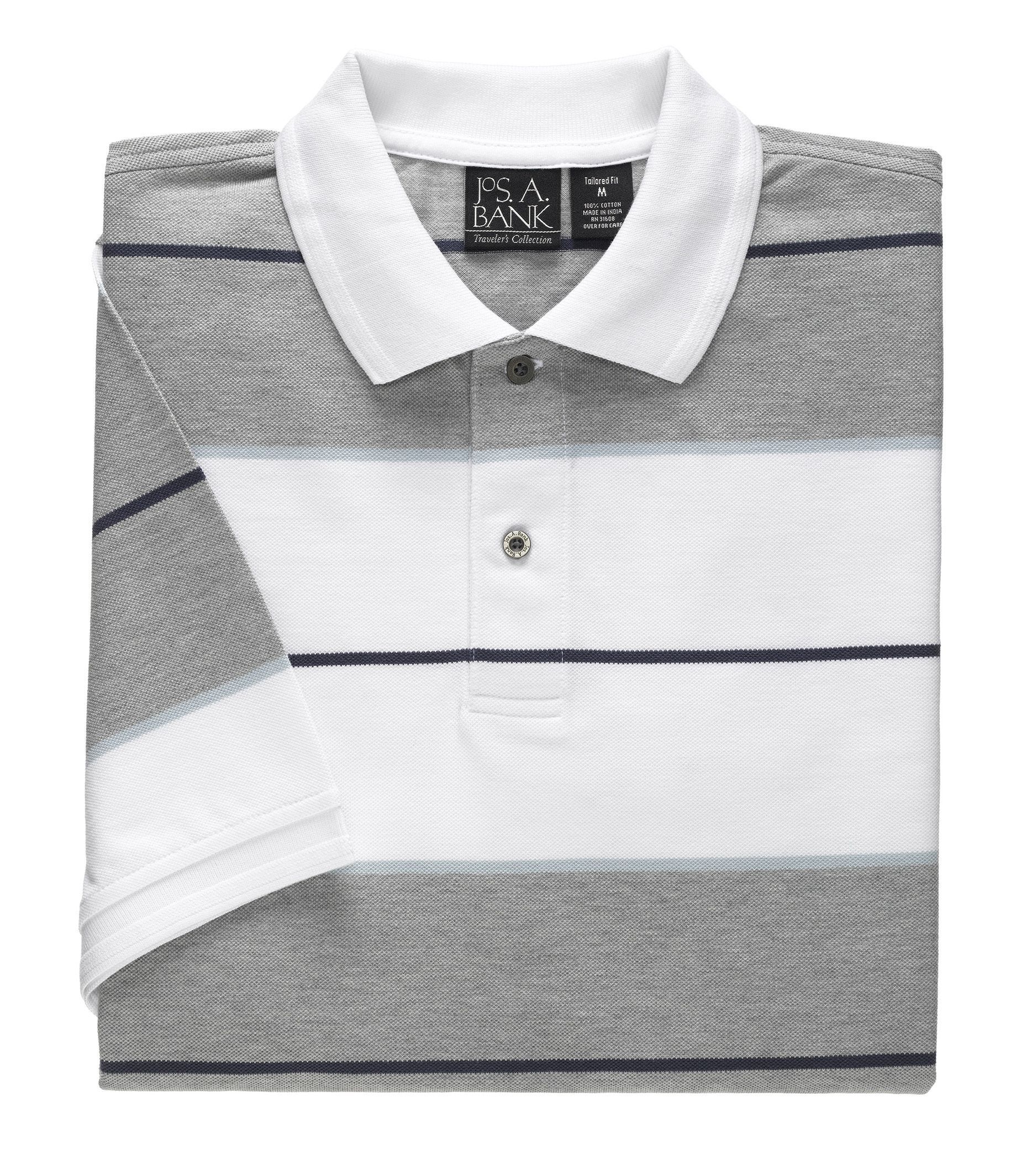 Traveler Striped Short Sleeve Polo Big/Tall