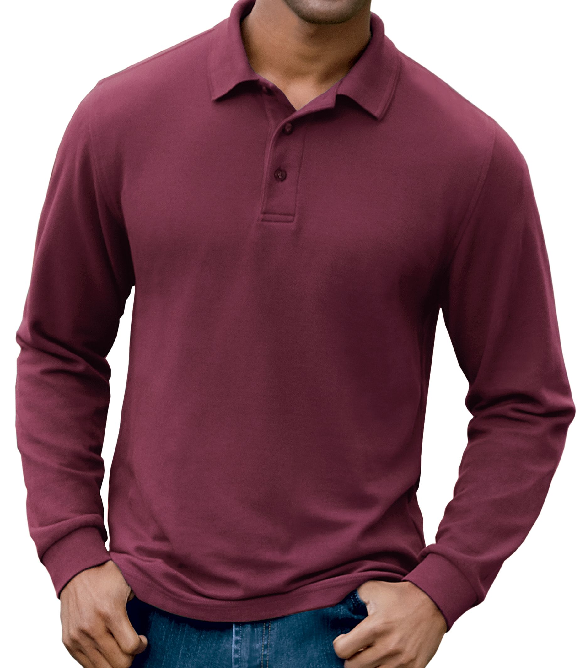 Traveler Long-Sleeve Interlock Polo Big/Tall