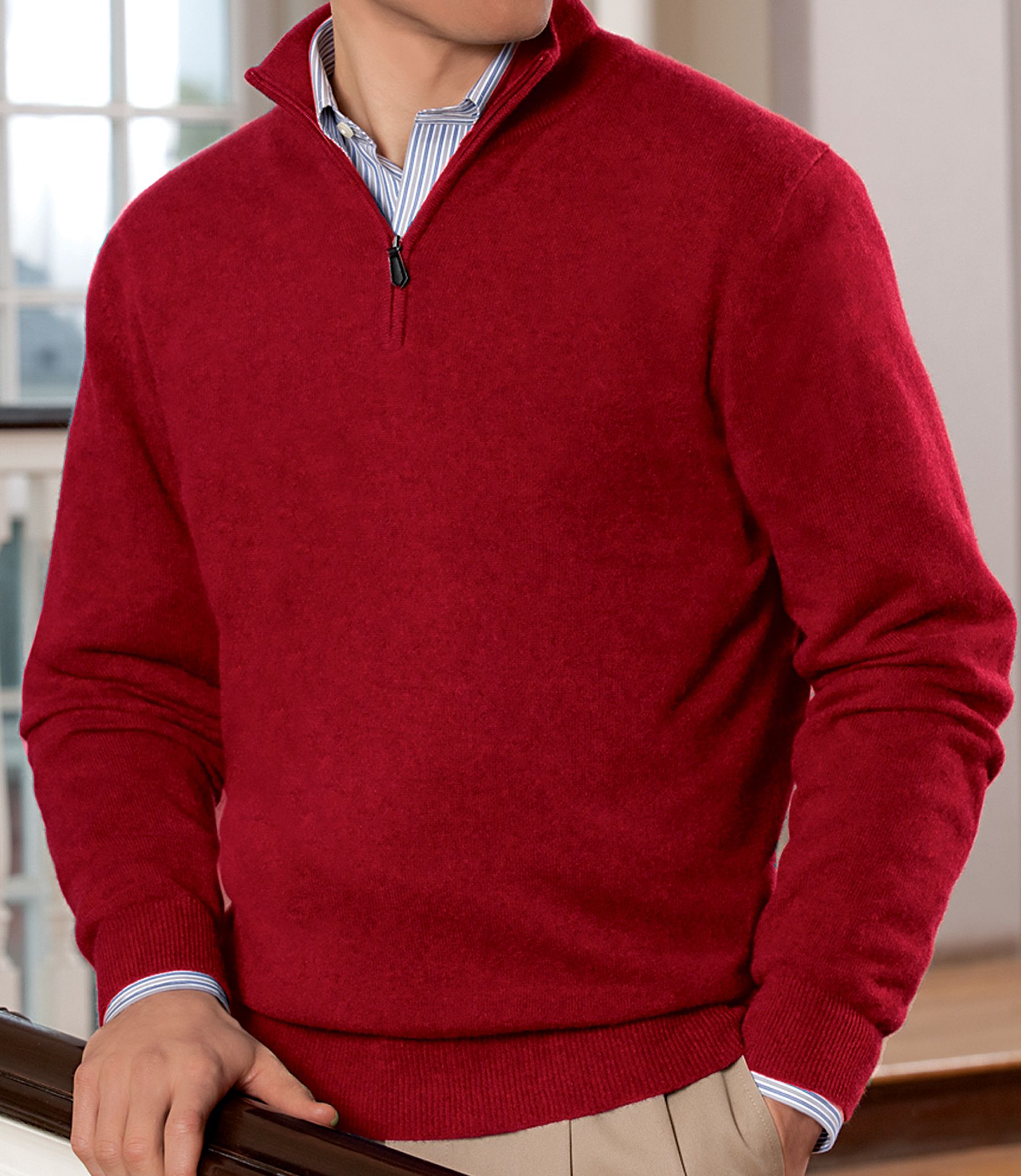 Traveler Cashmere Half-Zip Sweater
