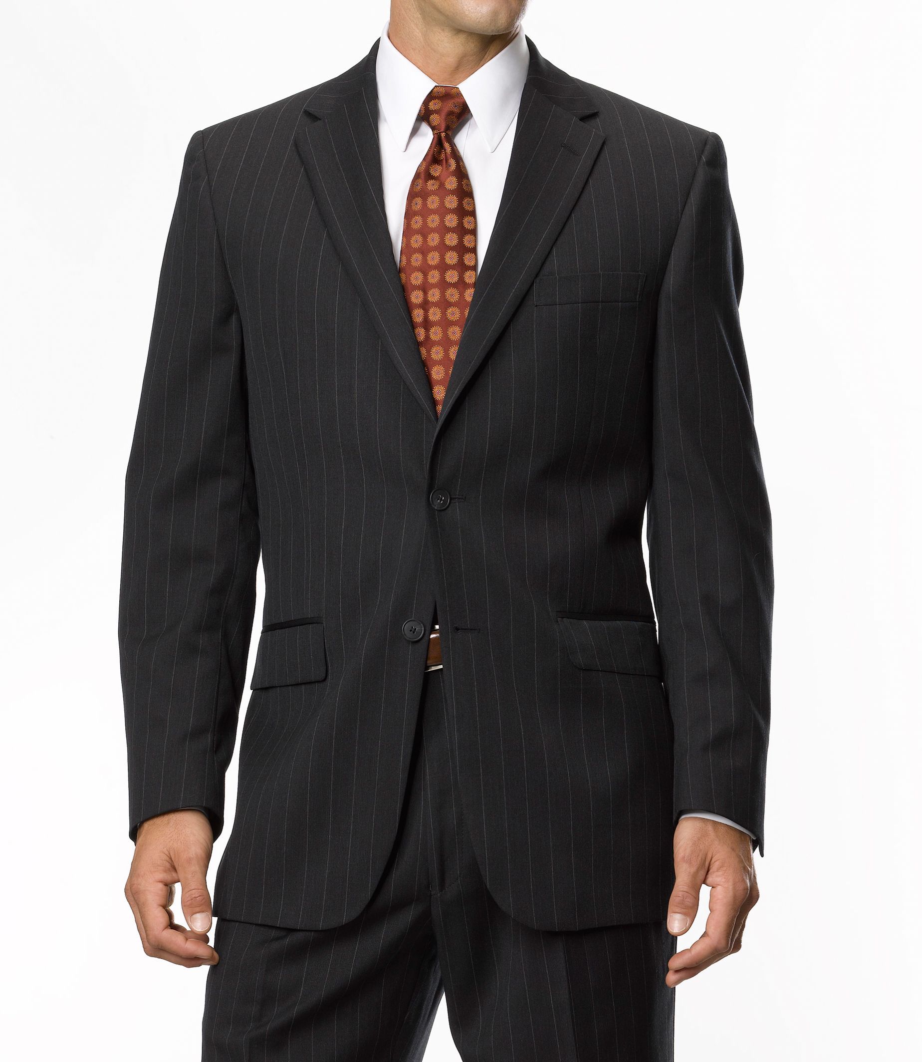 Traveler Tailored Fit 2-Button Suits Plain Front