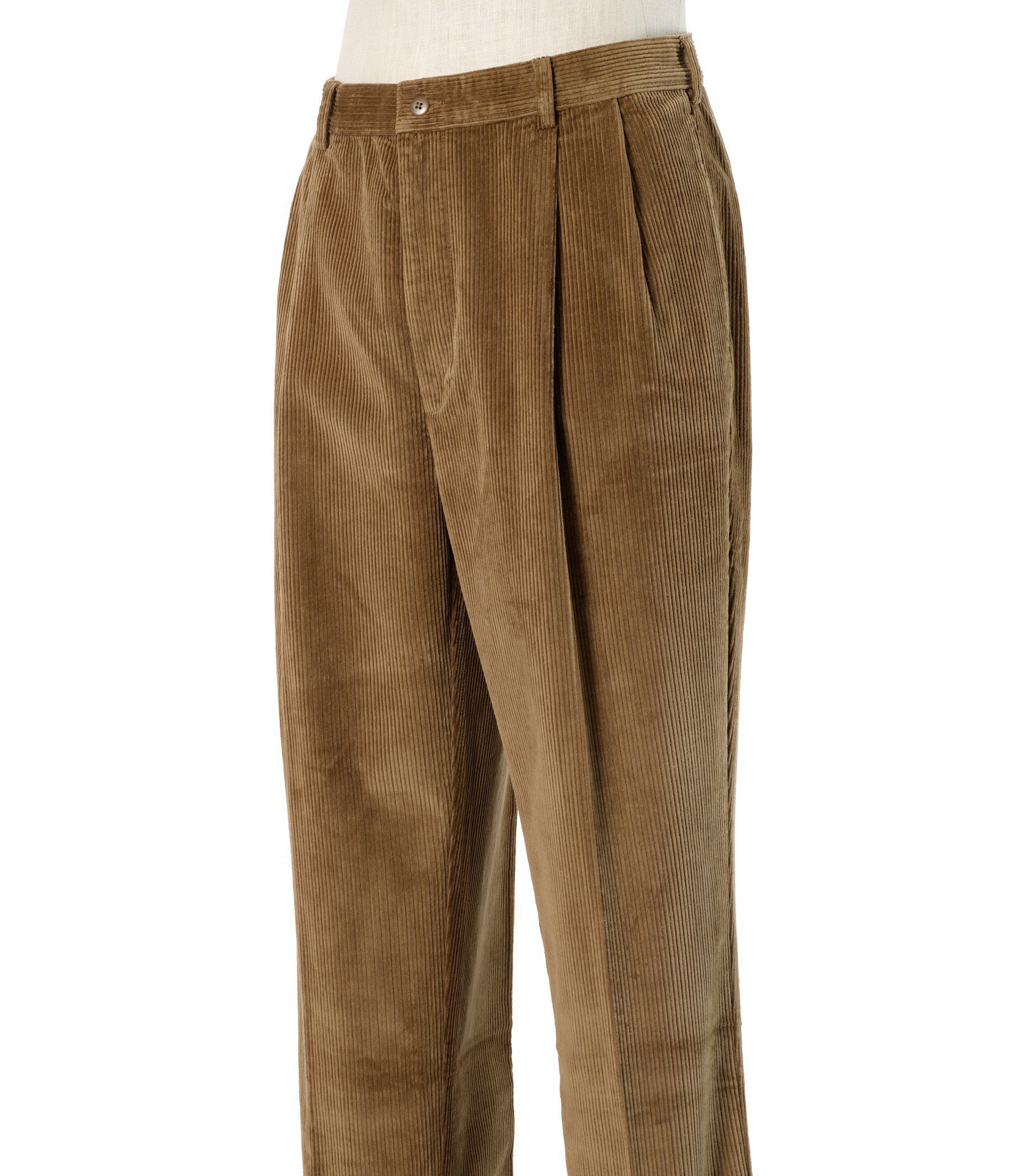 Colorfast Casual Corduroy Pleated Front Pants Big and Tall