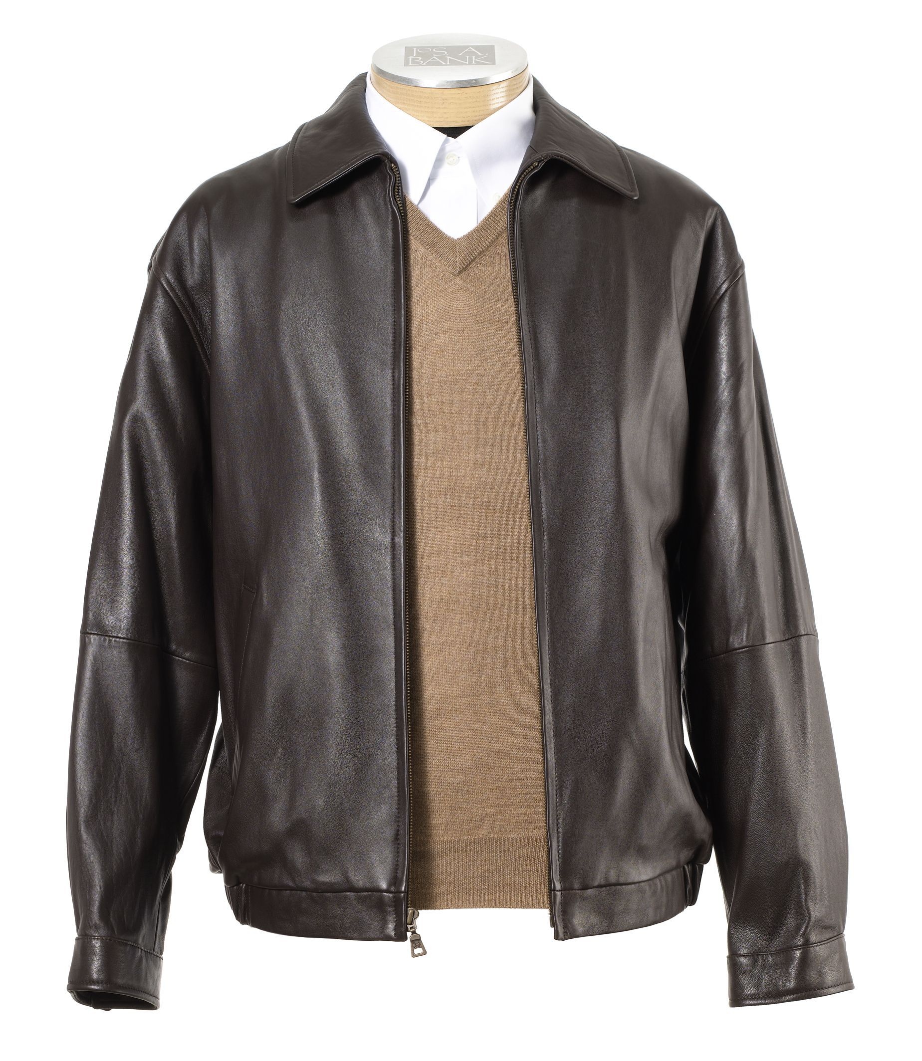 Jos. A. Bank Lambskin Bomber Jacket- Big Sizes