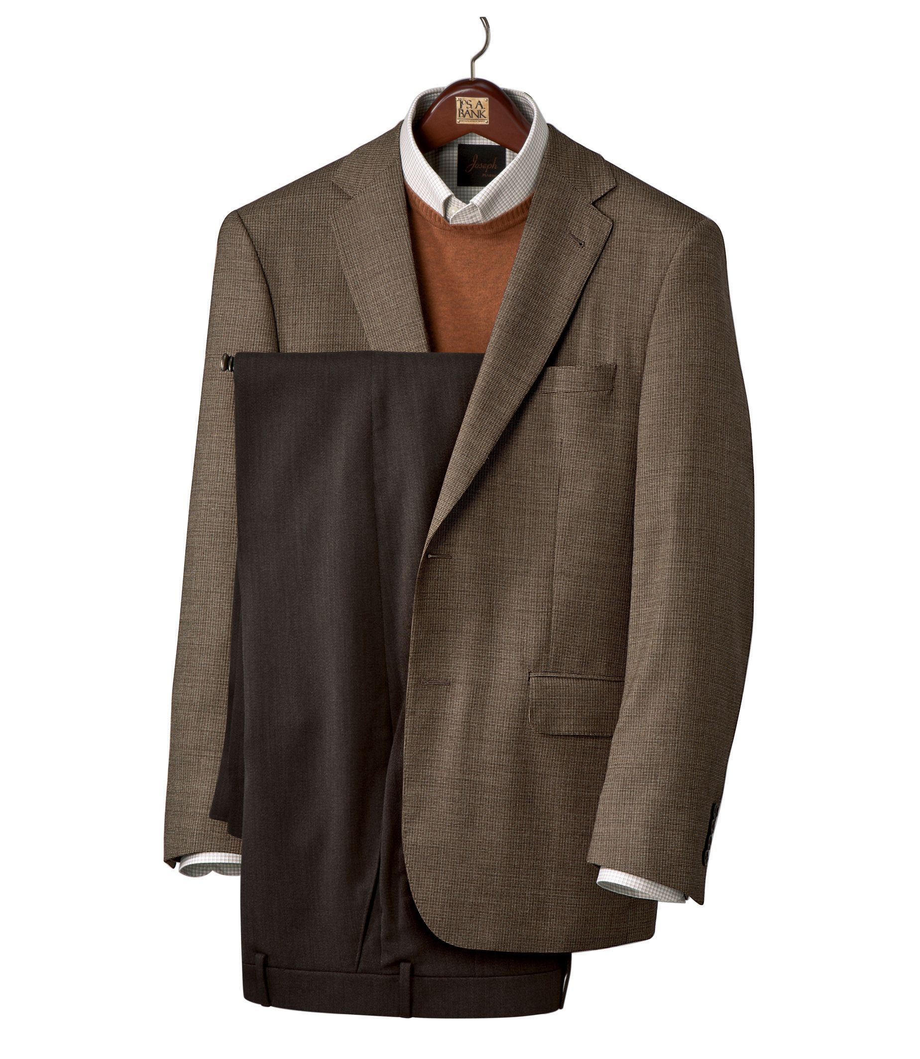Tailored Fit 2 Button Coat and Plain Front Trousers