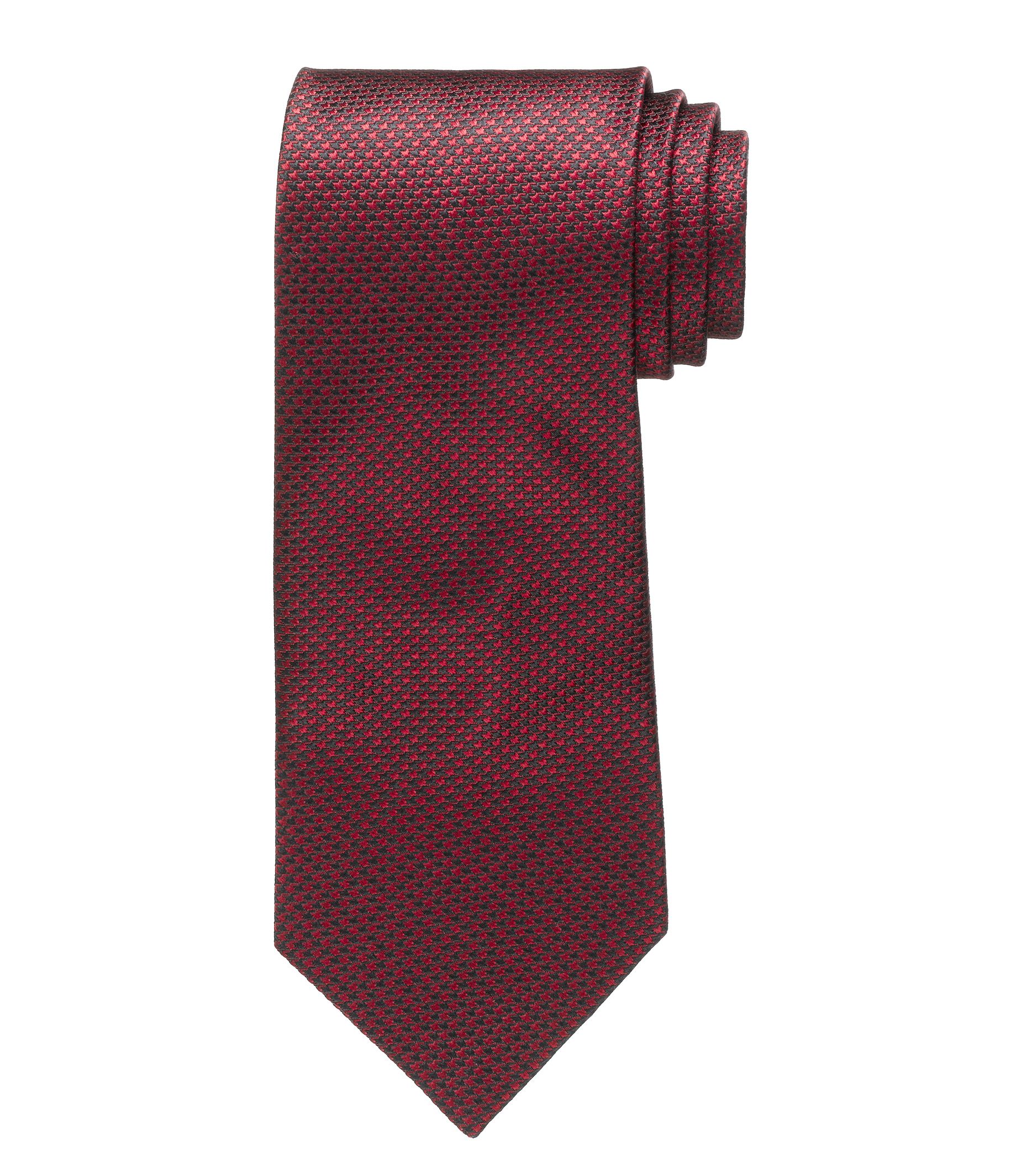 Burgundy Houndstooth Formal Tie