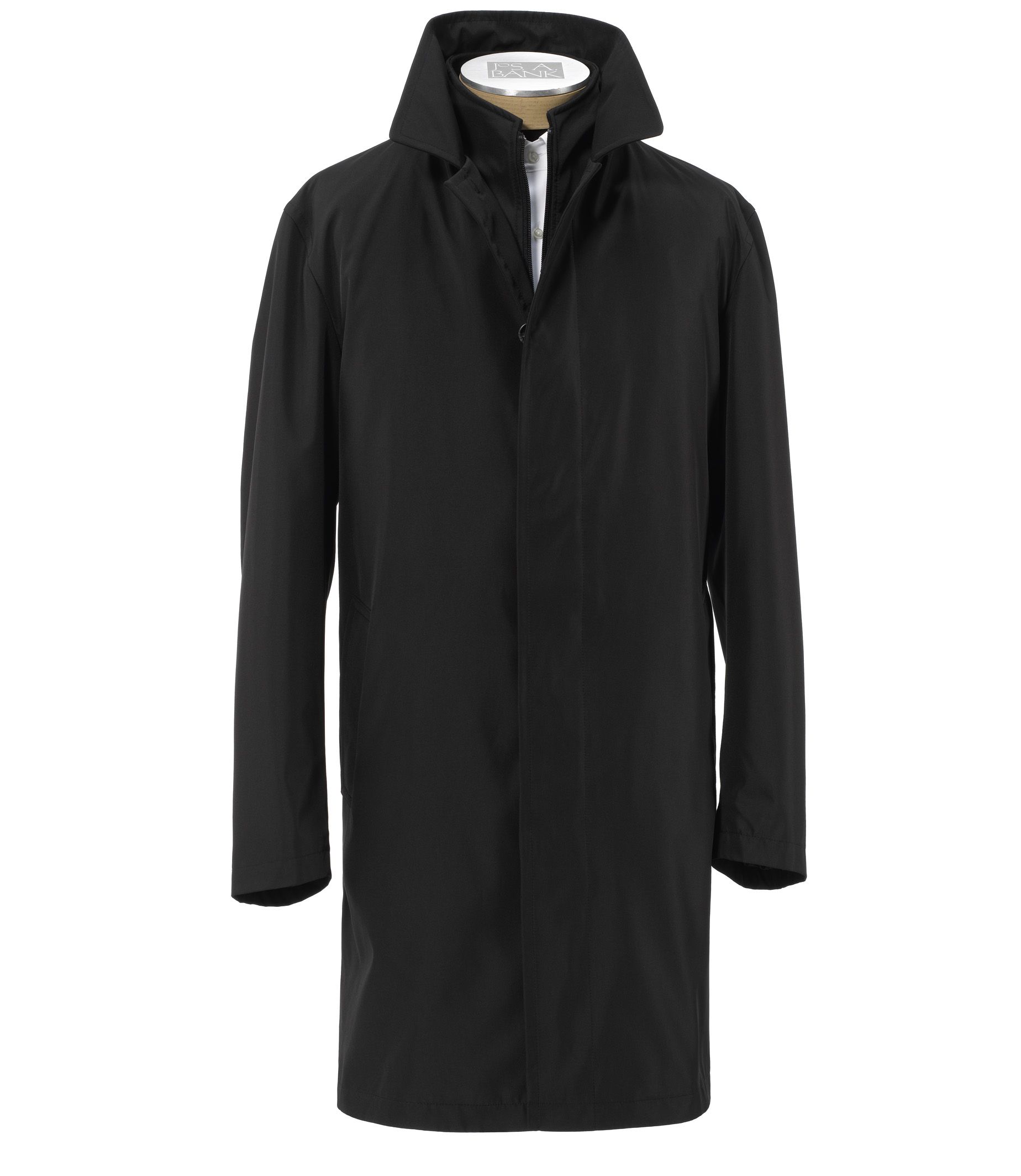 Traveler Double Collar 3/4 Length Raincoat