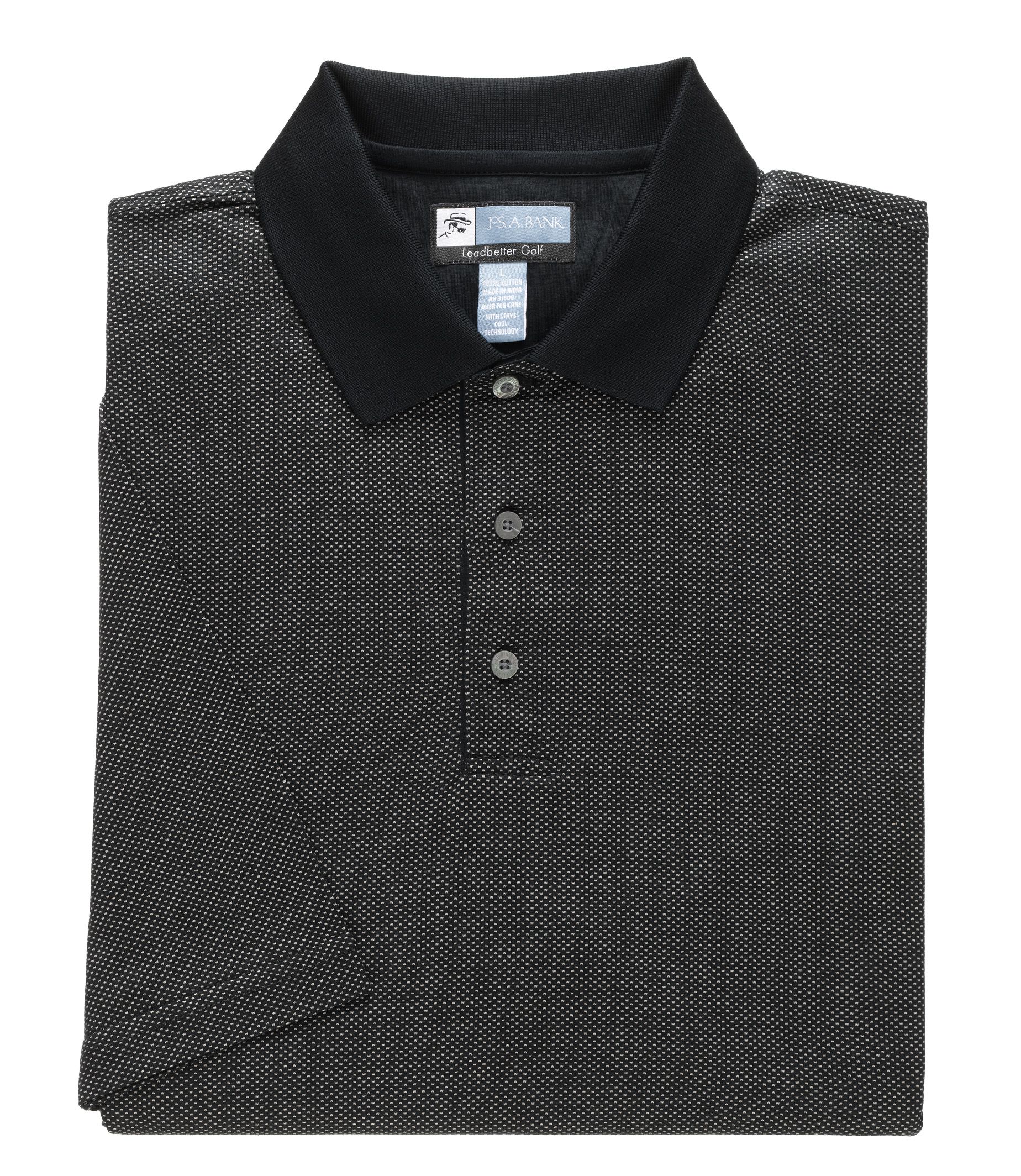 David Leadbetter Stays Cool Patterned Golf Polo