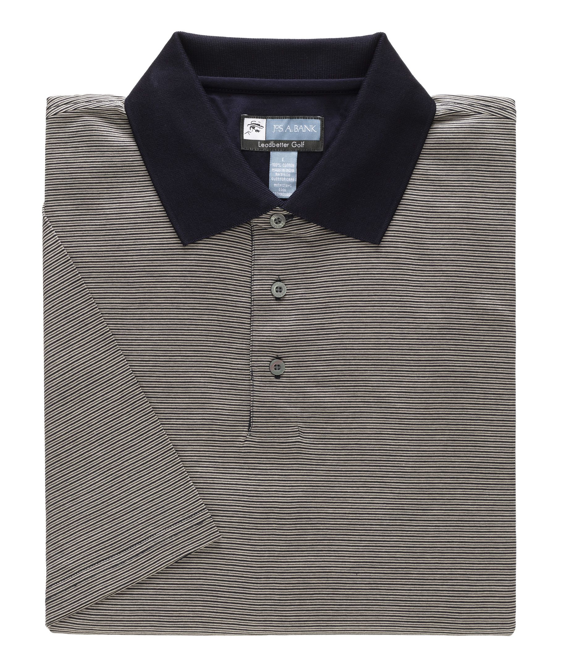 David Leadbetter Stays Cool Short Sleeve Patterned Polo
