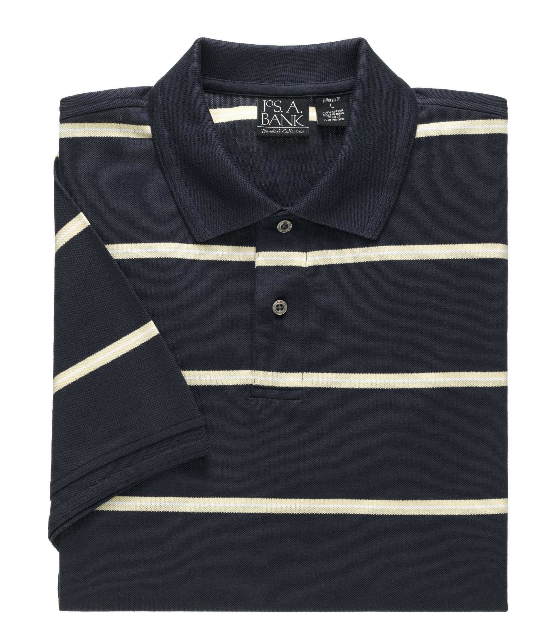 Traveler Striped Short Sleeve Big/Tall Polo