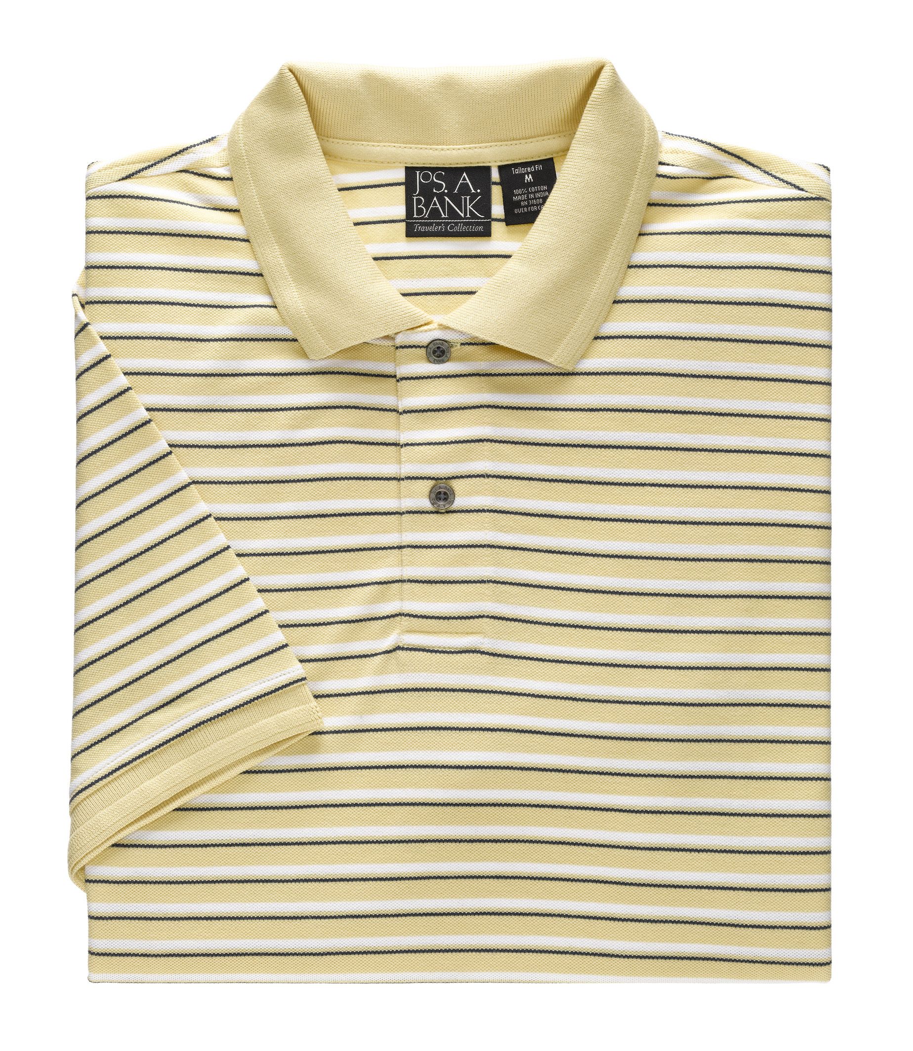 Traveler Striped Short Sleeve Big/Tall Polo