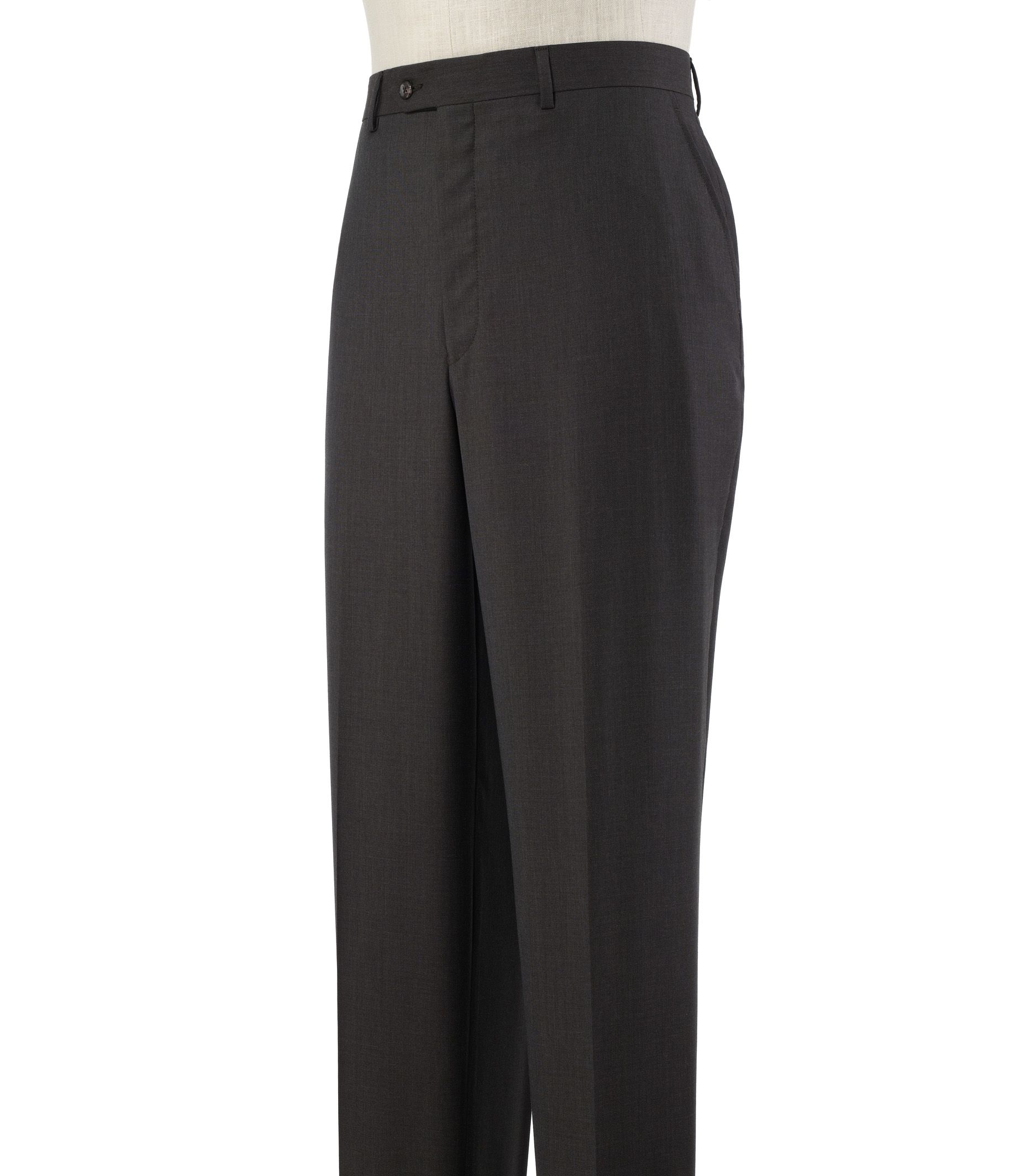 Signature Imperial Blend Wool/Silk Plain Front Trousers