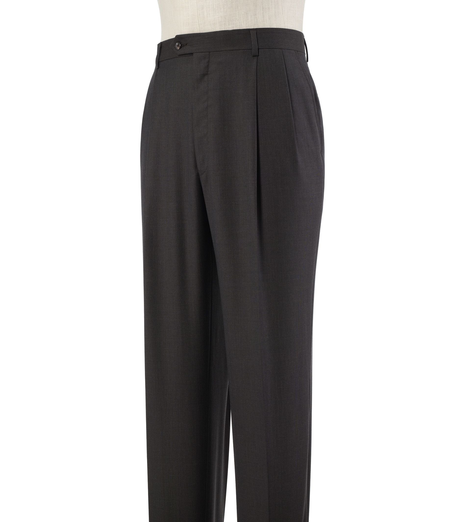 Signature Imperial Blend Wool/Silk Pleated Trousers- Sizes 44-48