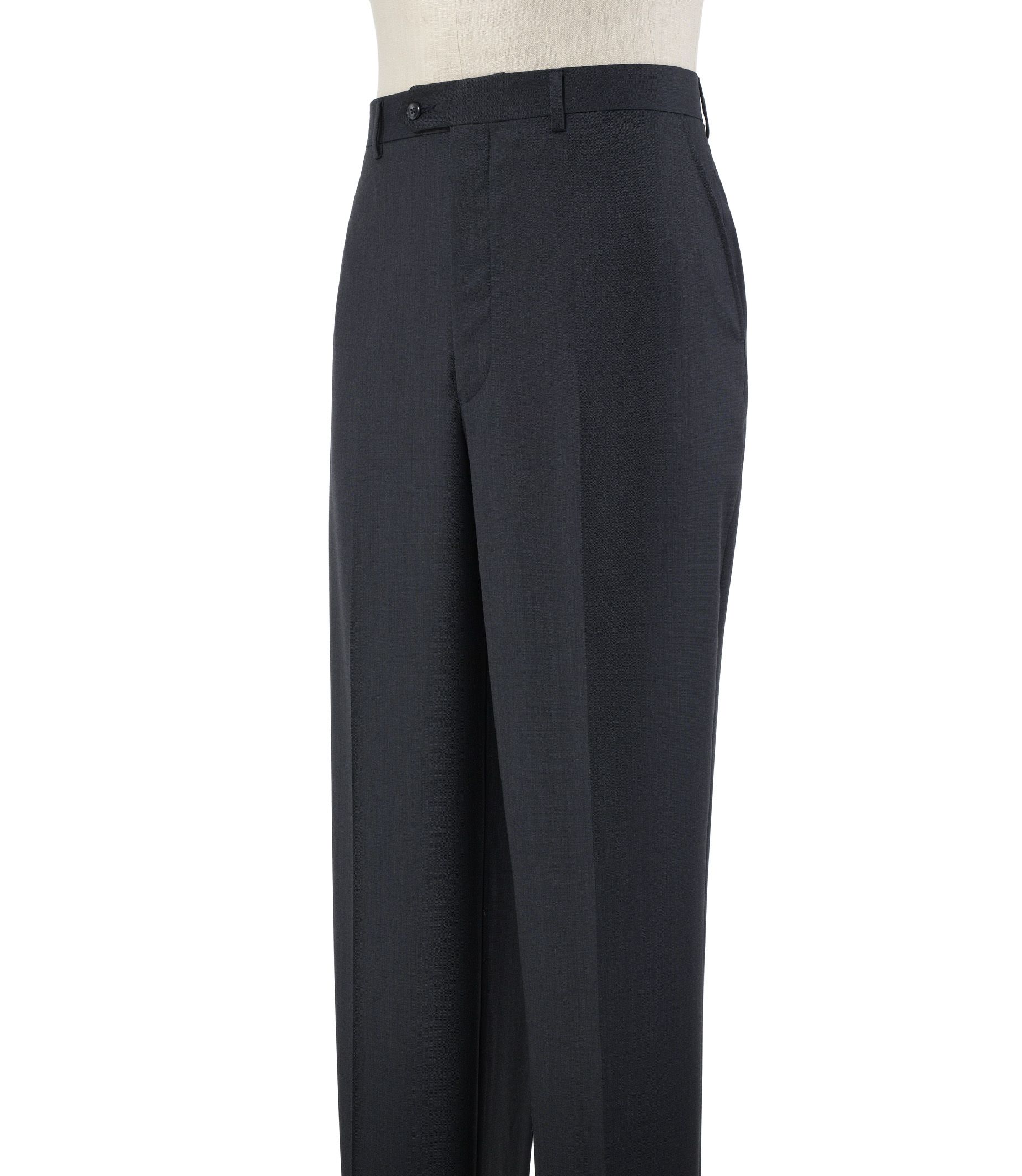 Signature Imperial Blend Wool/Silk Plain Front Trousers- Sizes 44-48