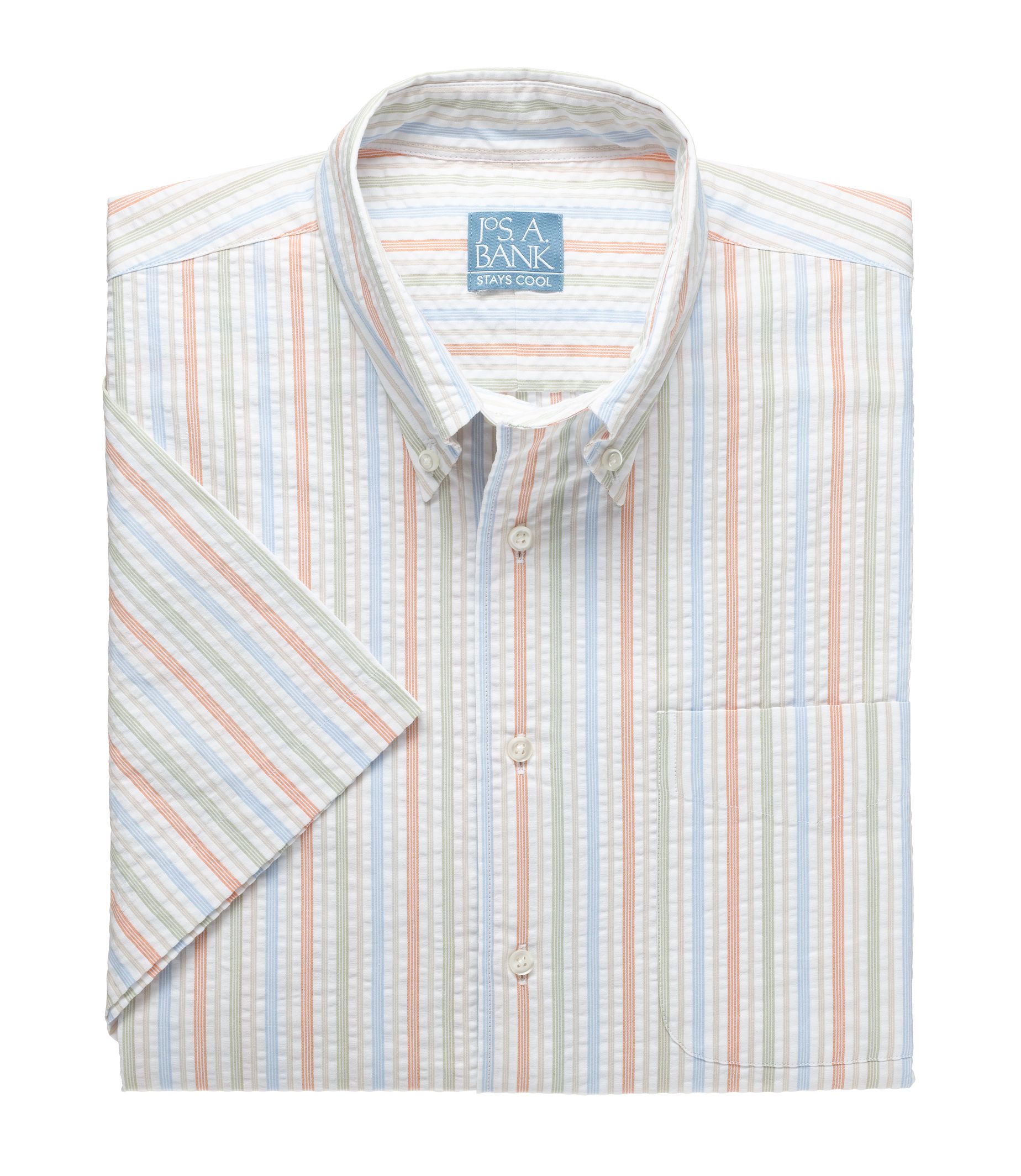 Stays Cool Short Sleeve Seersucker Sportshirt