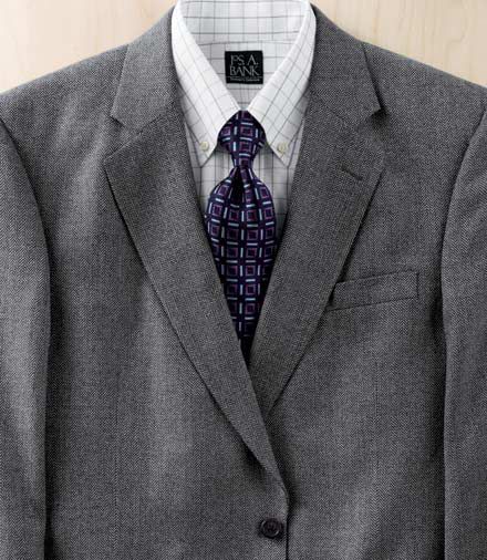 Executive 2-Button Wool Herringbone Sportcoat