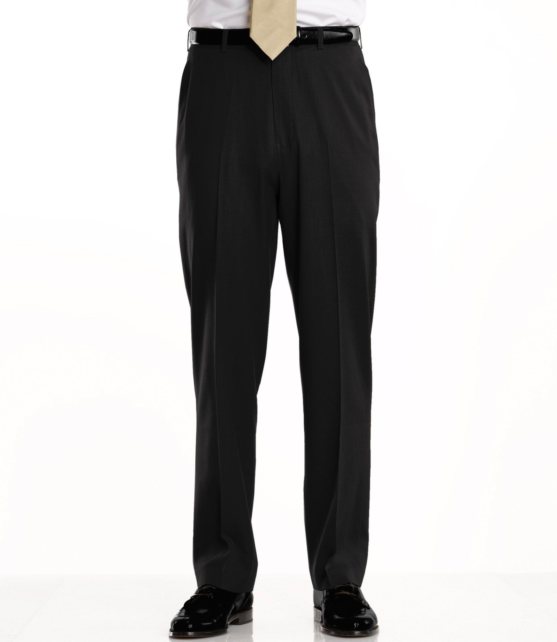 Traveler Washable Wool Solid Plain Front Pants- Sizes 44-48