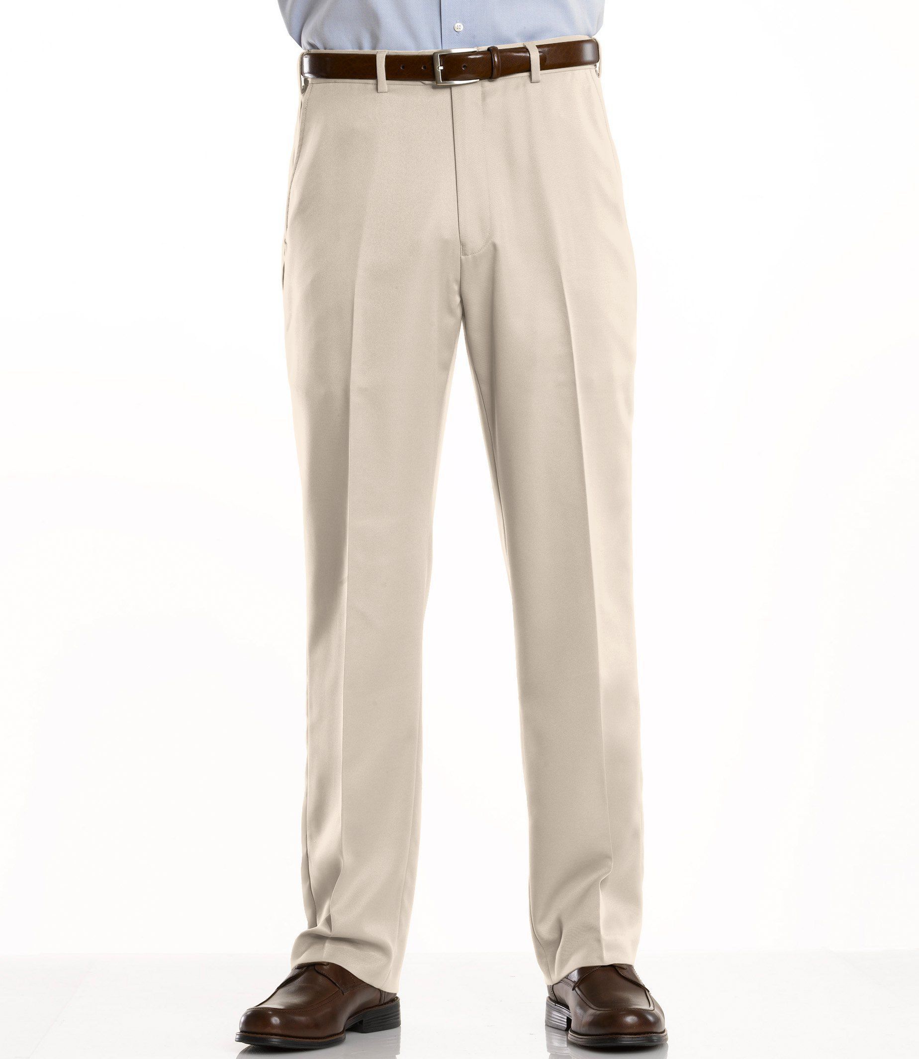 David Leadbetter's Plain Front Performance Golf Pants- Sizes 44-48