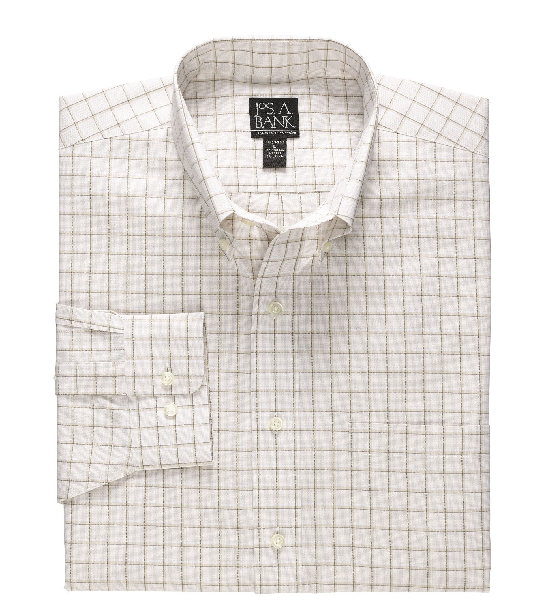 Traveler Long-Sleeve Buttondown Tailored Fit Sportshirt