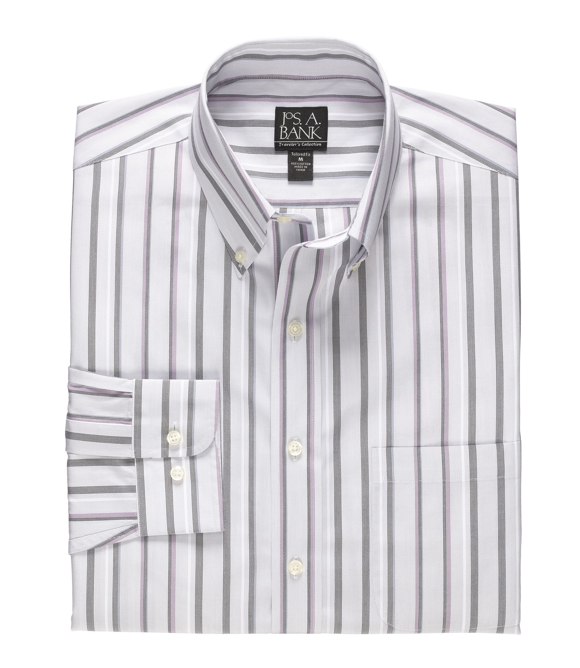 Traveler Long-Sleeve Buttondown Tailored Fit Sportshirt