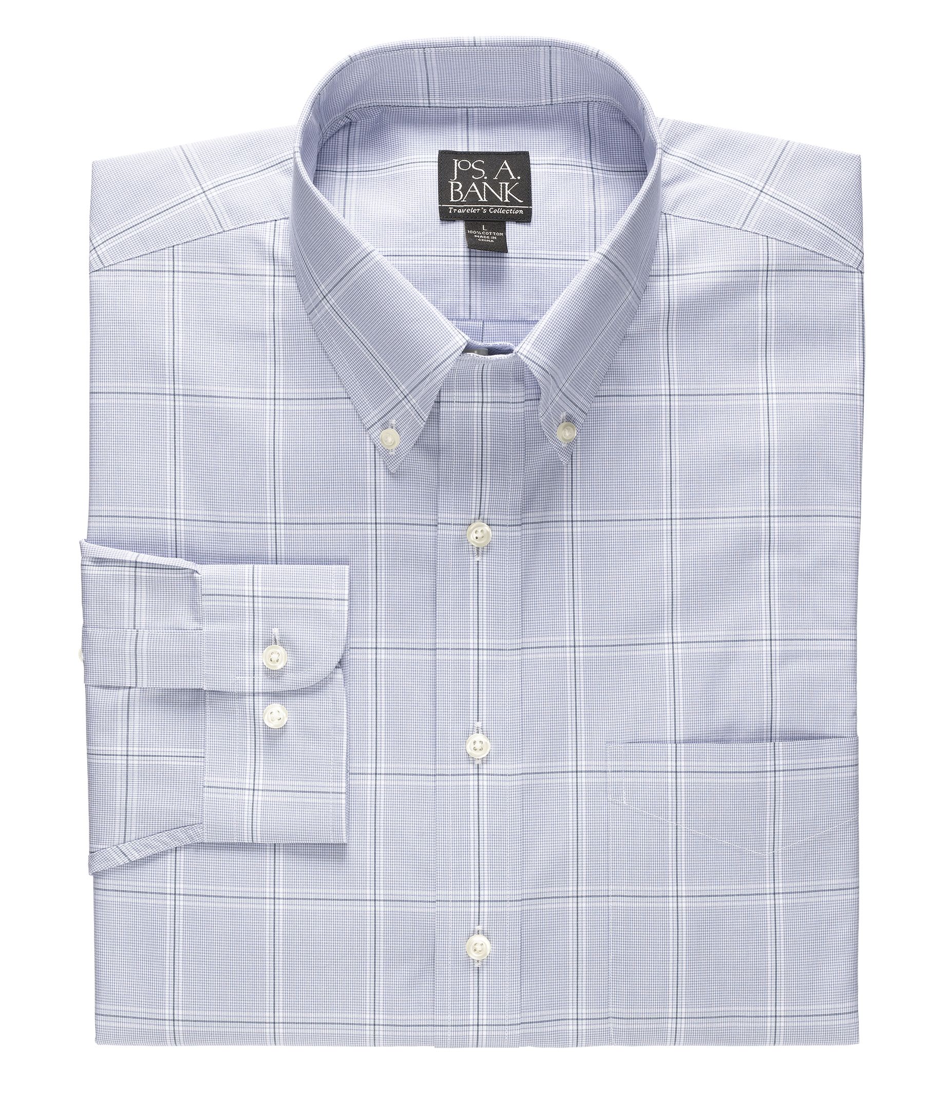 Traveler Long-Sleeve Buttondown Sportshirt Big/Tall