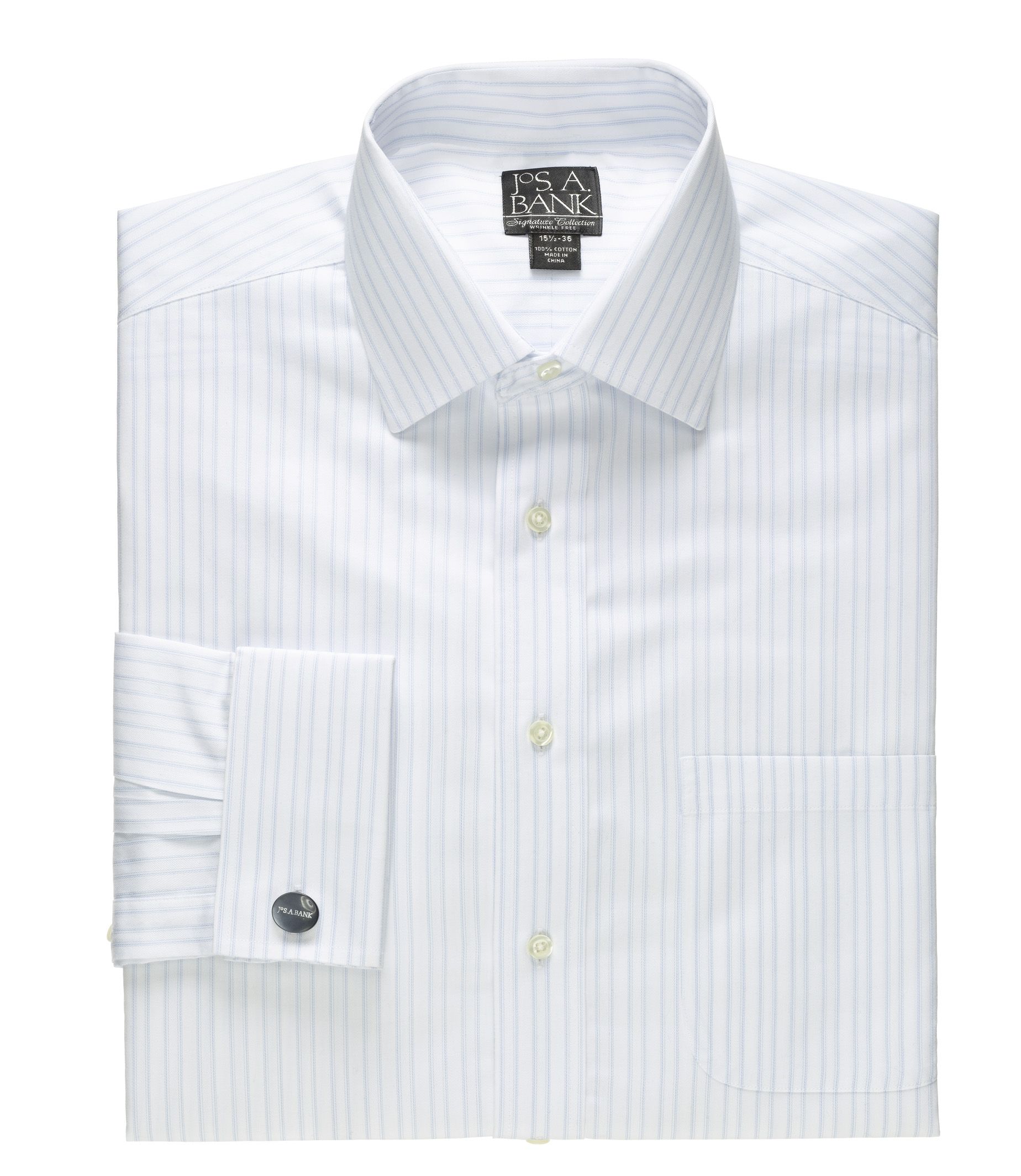 Signature Wrinkle-Free Spread Collar/French Cuff Dress Shirt