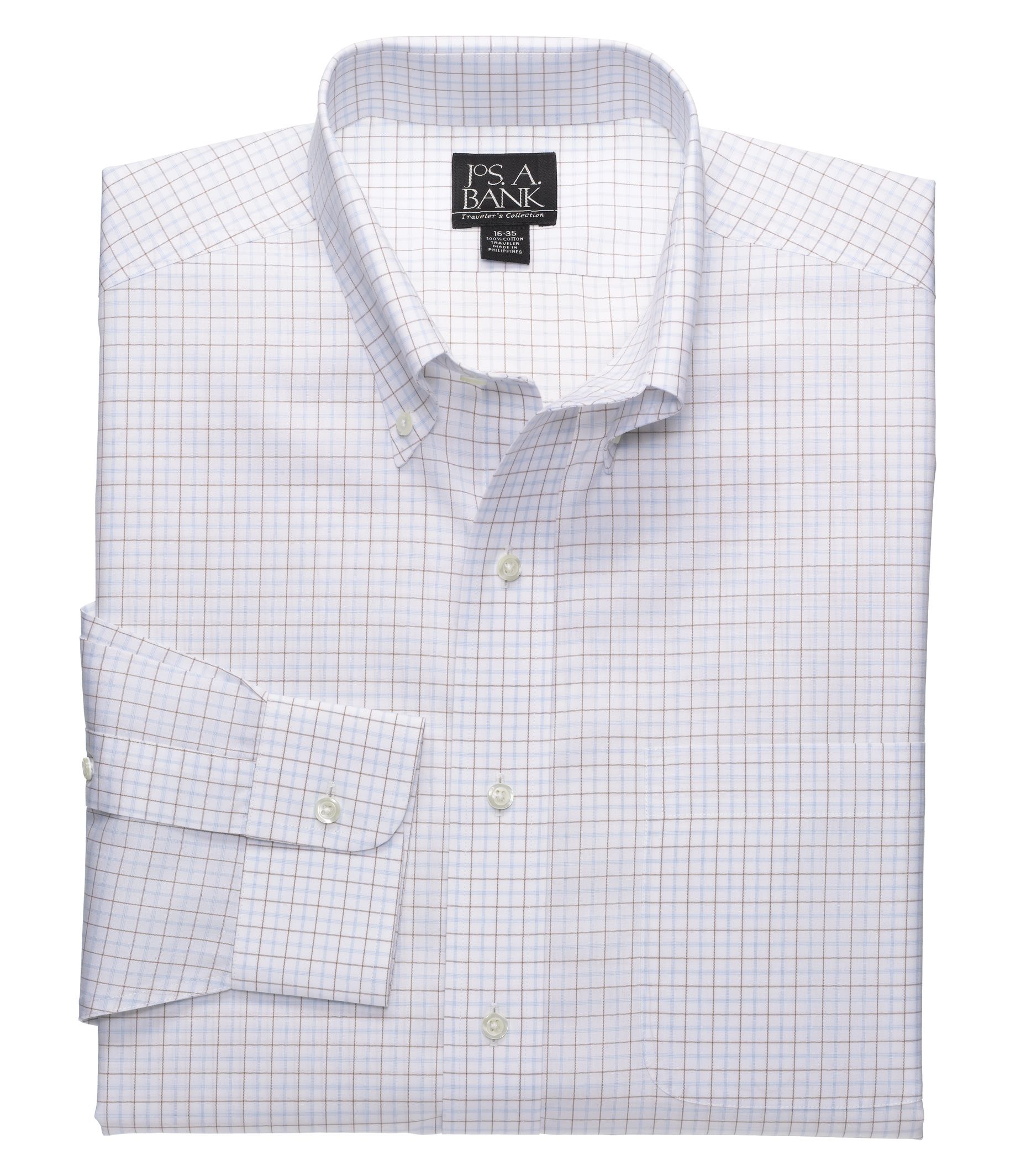 Traveler Buttondown Collar Pattern Dress Shirt Big/Tall