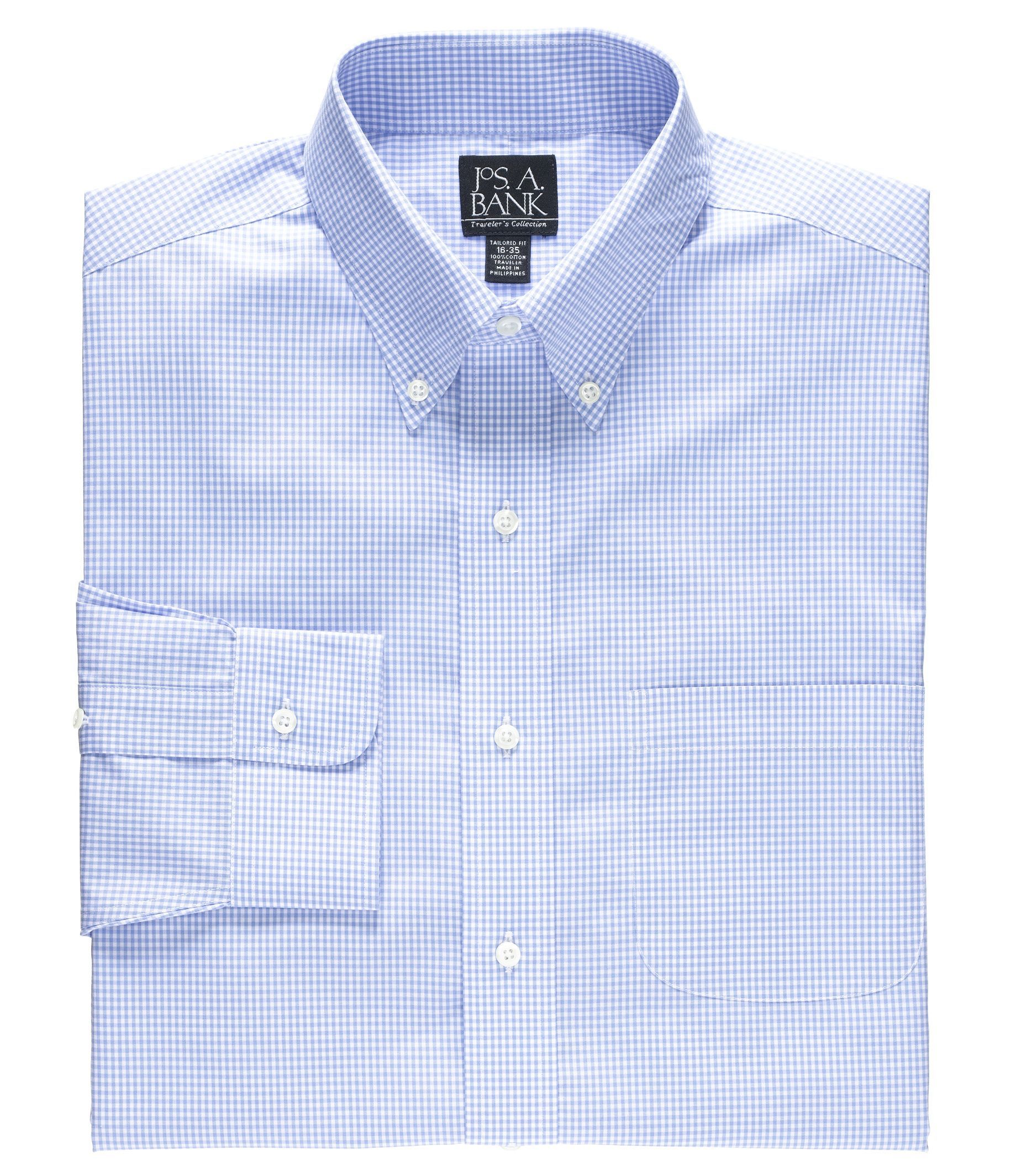 Traveler Buttondown Collar Pattern Dress Shirt Big/Tall
