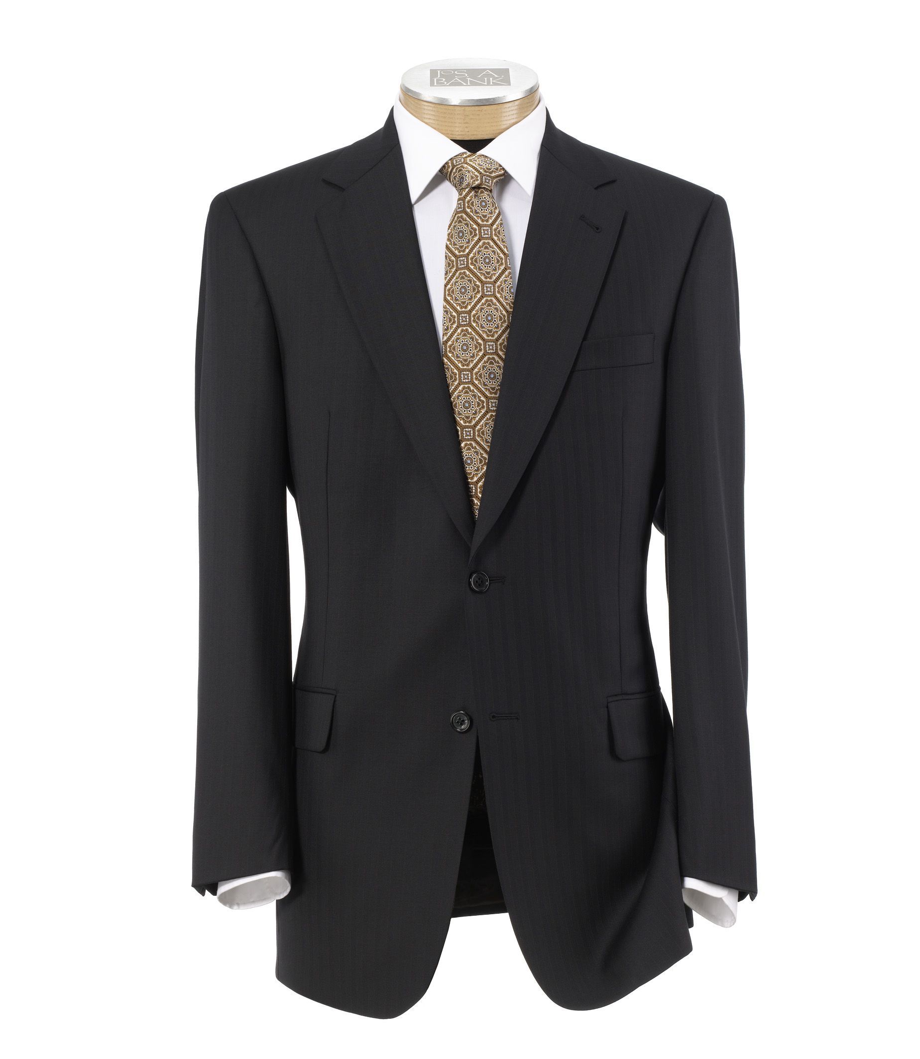 Signature 2-Button Wool Suit with Plain Front Trousers