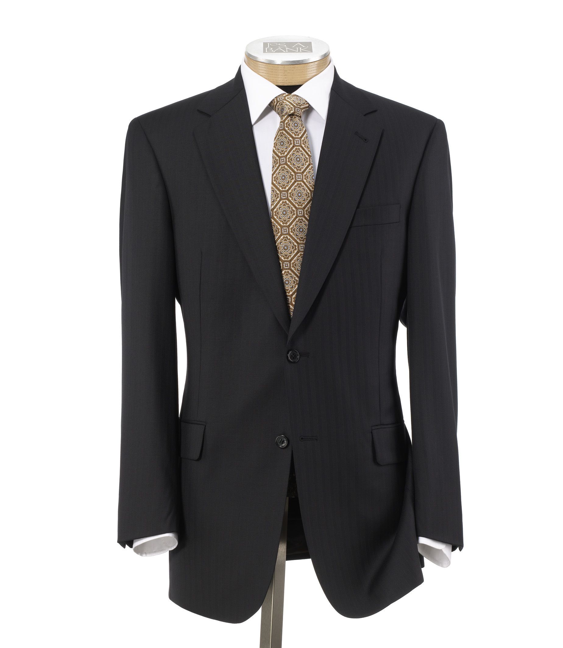 Signature 2-Button Wool Suit with Plain Front Trousers - Sizes 44 X-Long-52