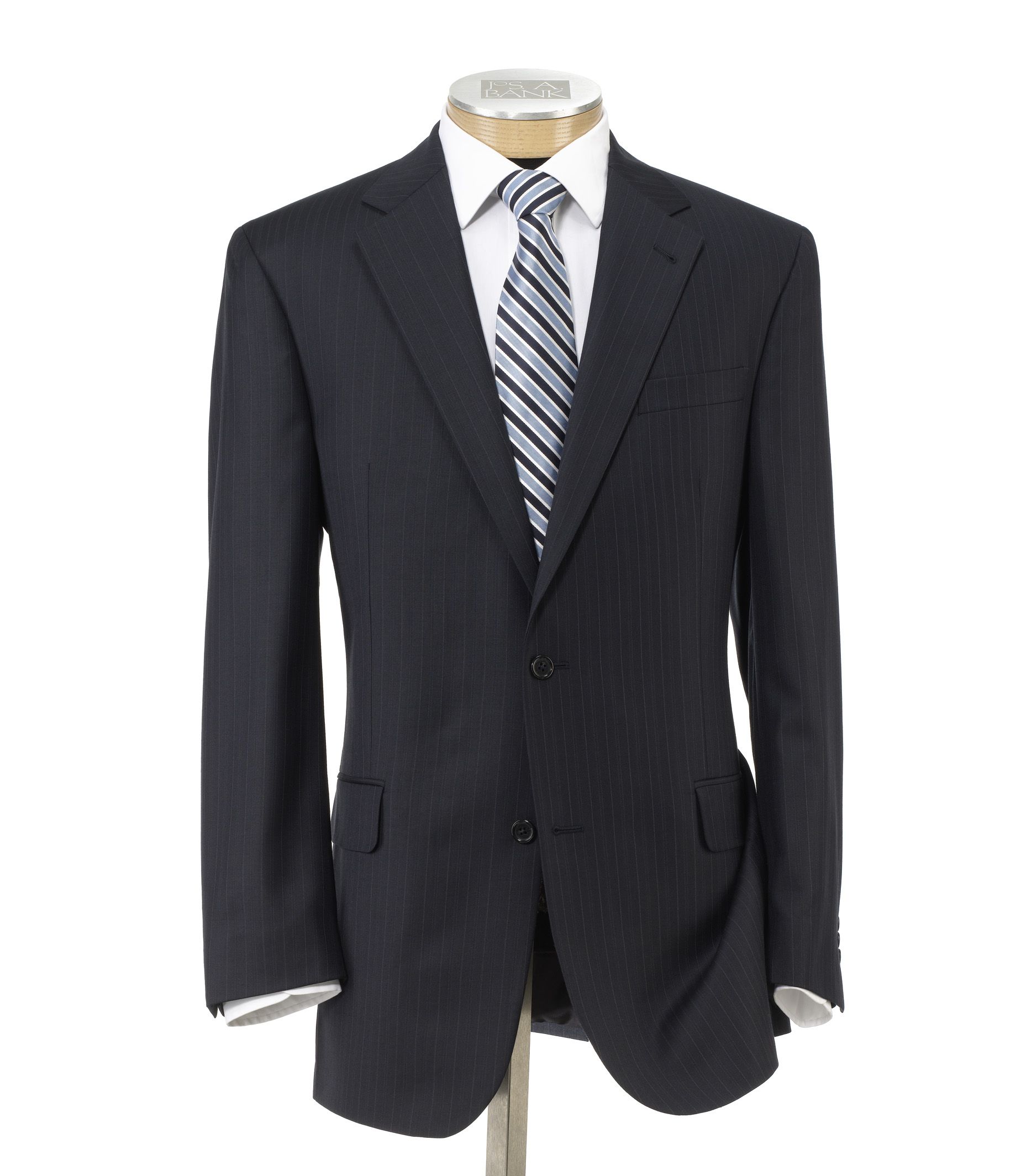 Signature 2-Button Wool Suit with Pleated Trousers - Sizes 44 X-Long-52