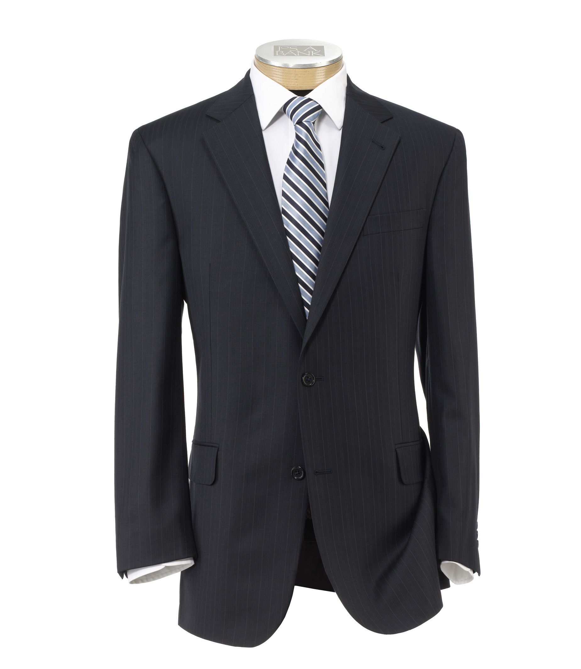 Signature 2-Button Wool Suit with Plain Front Trousers