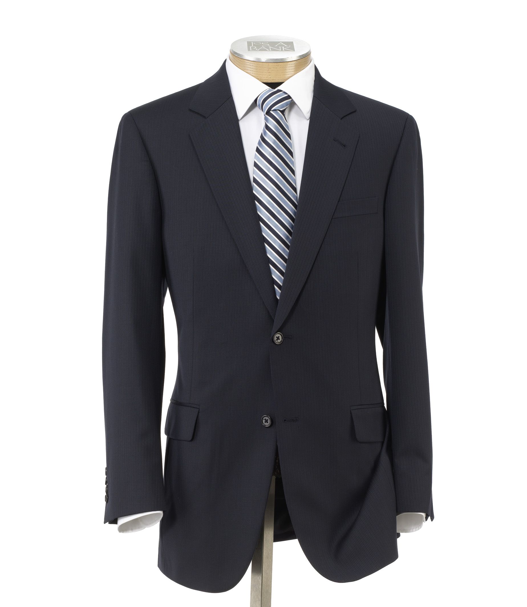 Signature 2-Button Wool Suit with Plain Front Trousers - Sizes 44 X-Long-52