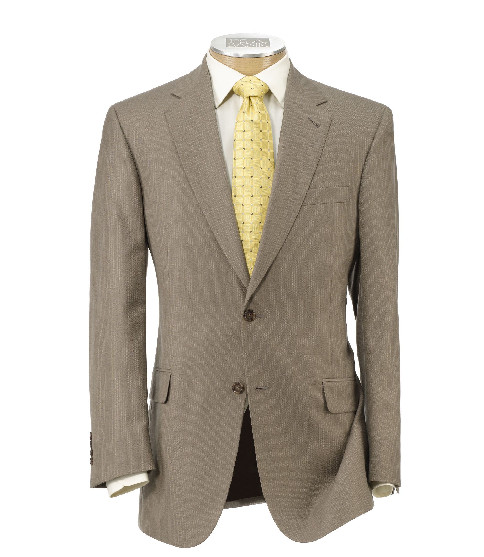 Signature Imperial Wool/Silk Suit with Plain Front Trousers